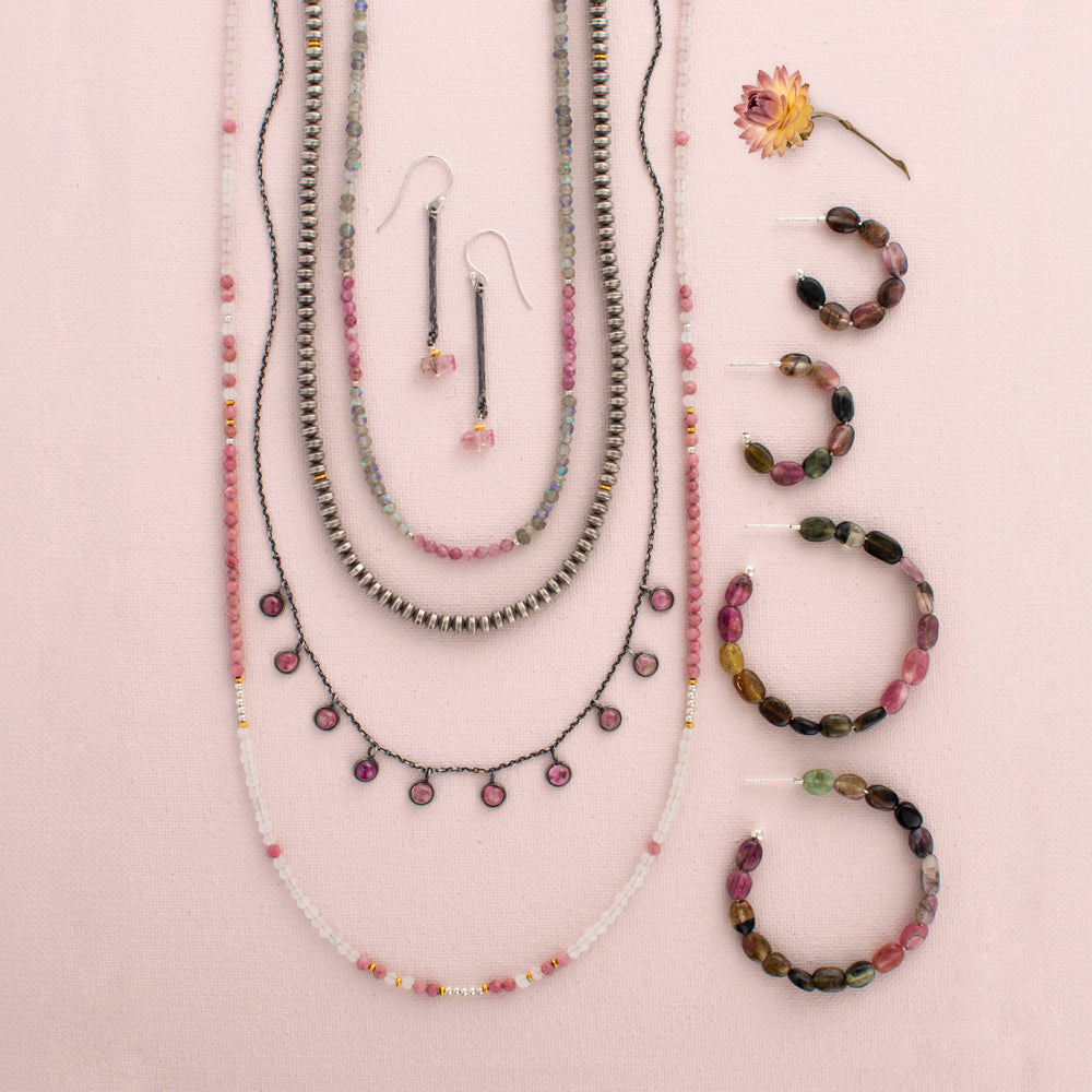 She's Got Stones Hoops in Tourmaline - Small