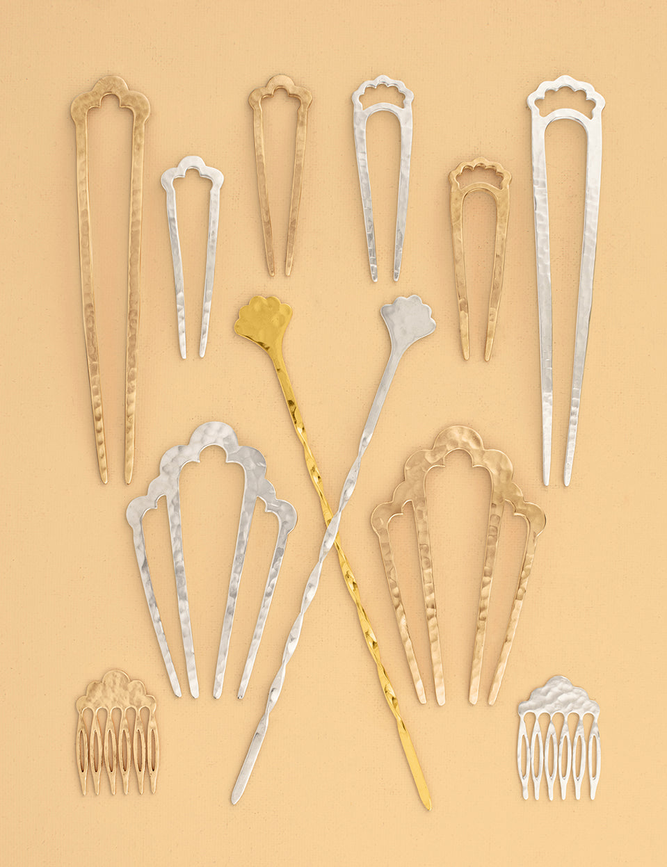 Open Fado Hair Pin in Bronze - Small