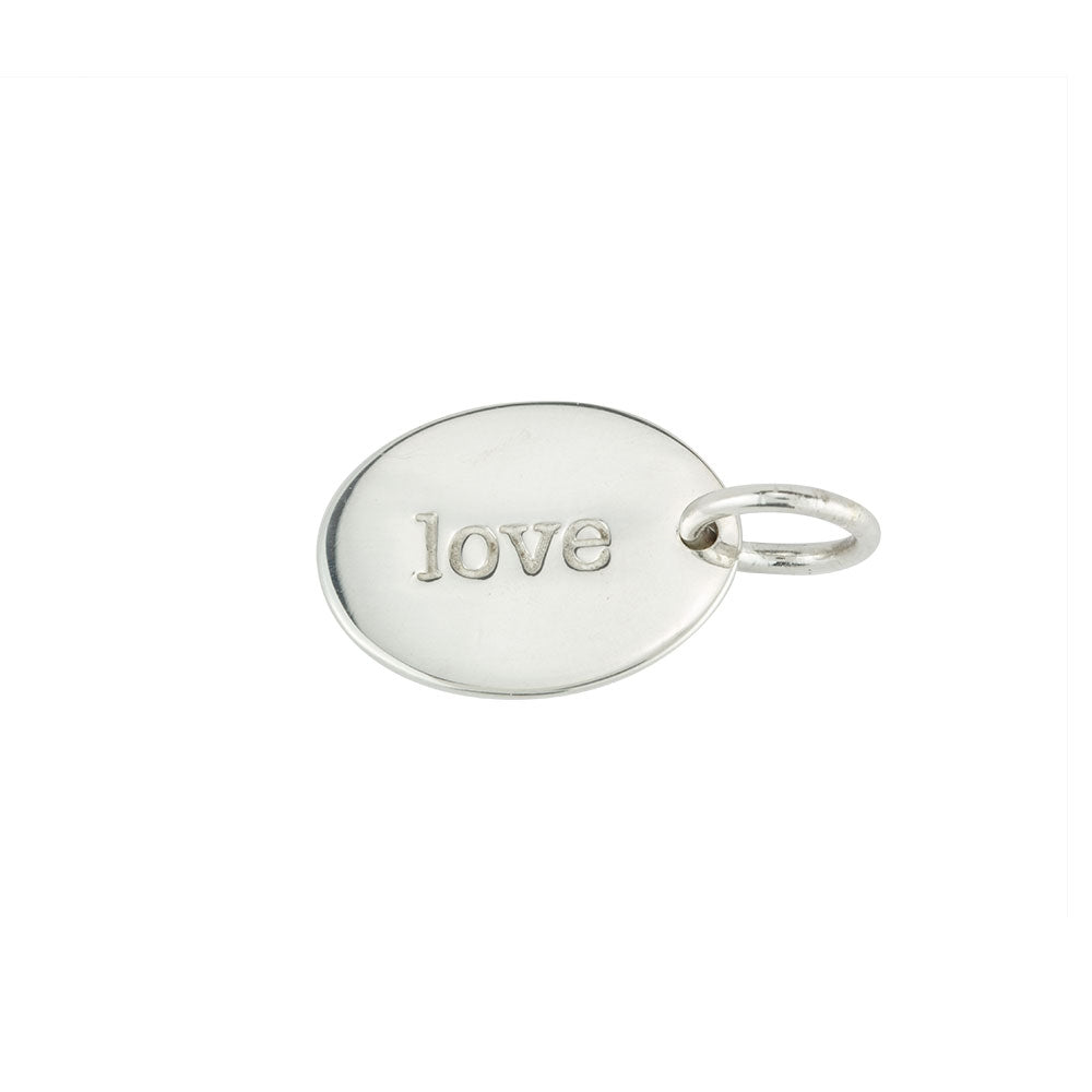 Oval Love Charm in Silver - FINAL SALE