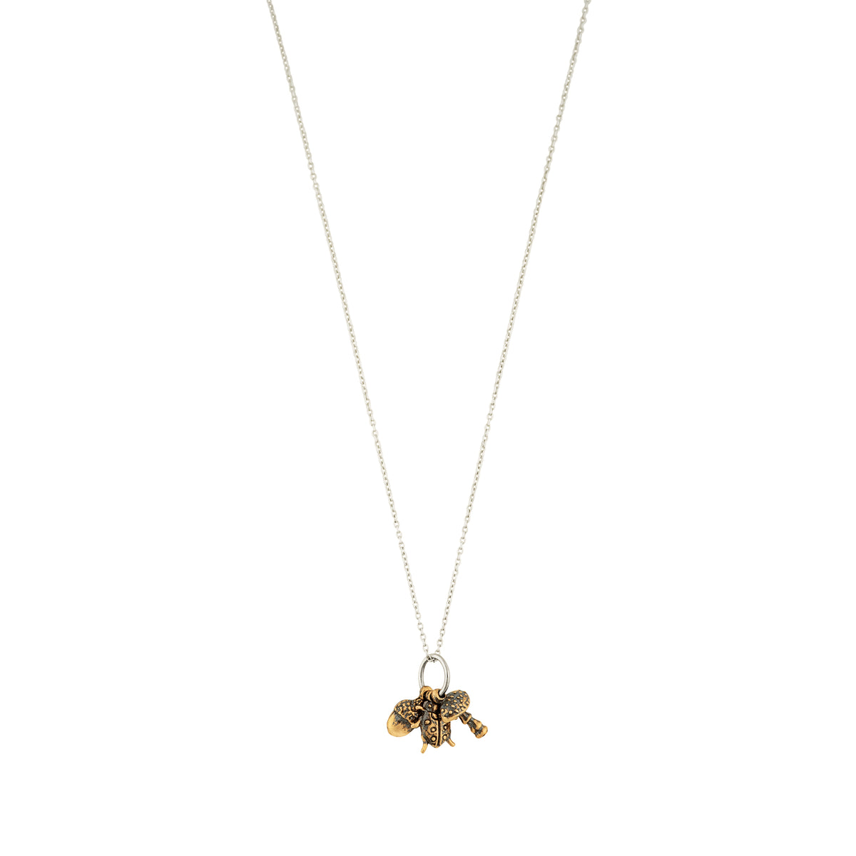 Lucky Charm Trio Necklace - Naturally Lucky in Bronze & Silver