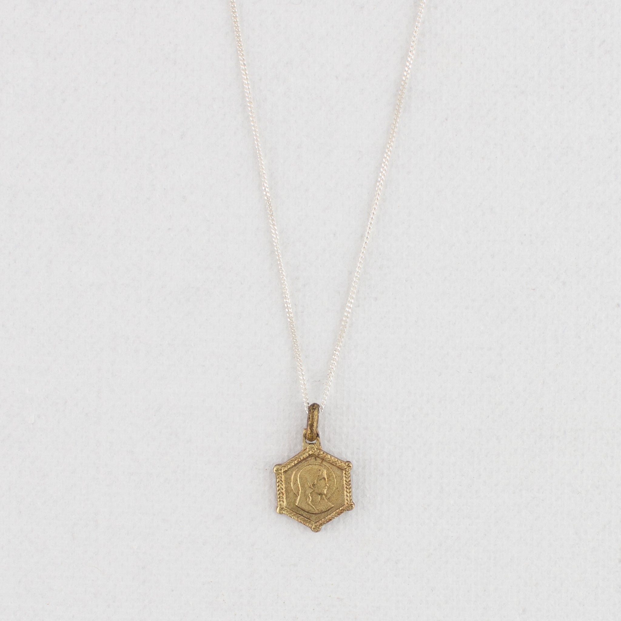 Vintage Medal Our Lady Lourdes v2