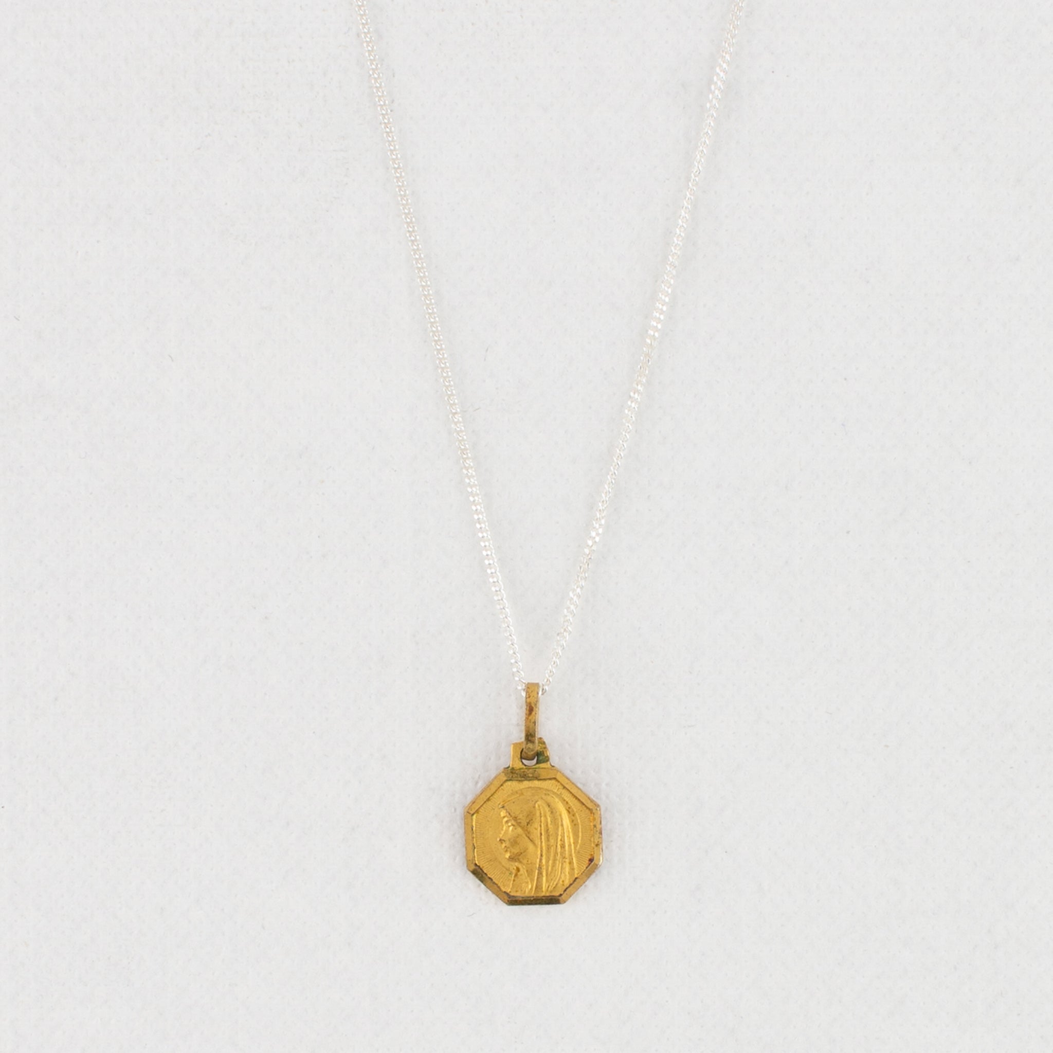 Vintage Medal Our Lady Lourdes v 124