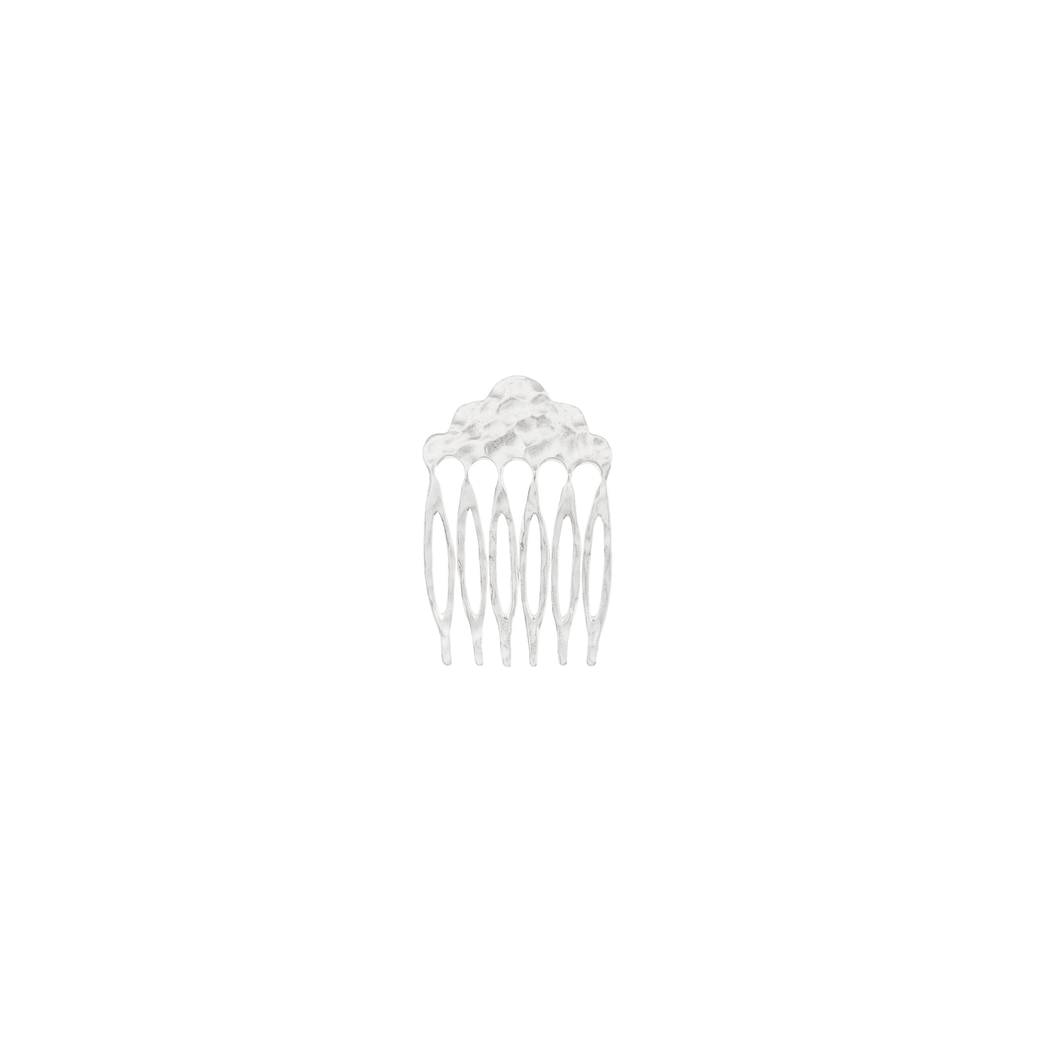 Scalloped Hair Comb in Silver