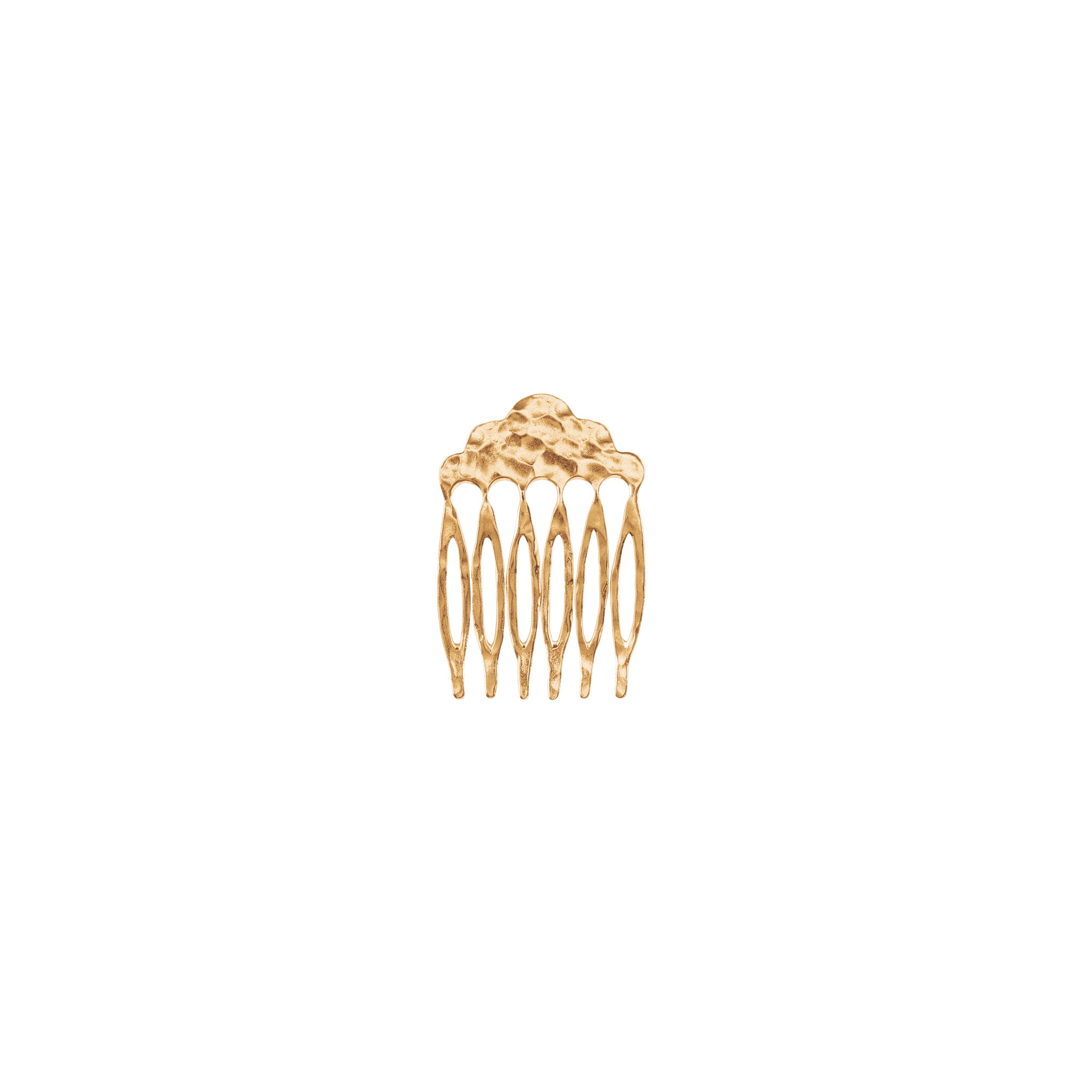 Scalloped Hair Comb in Bronze