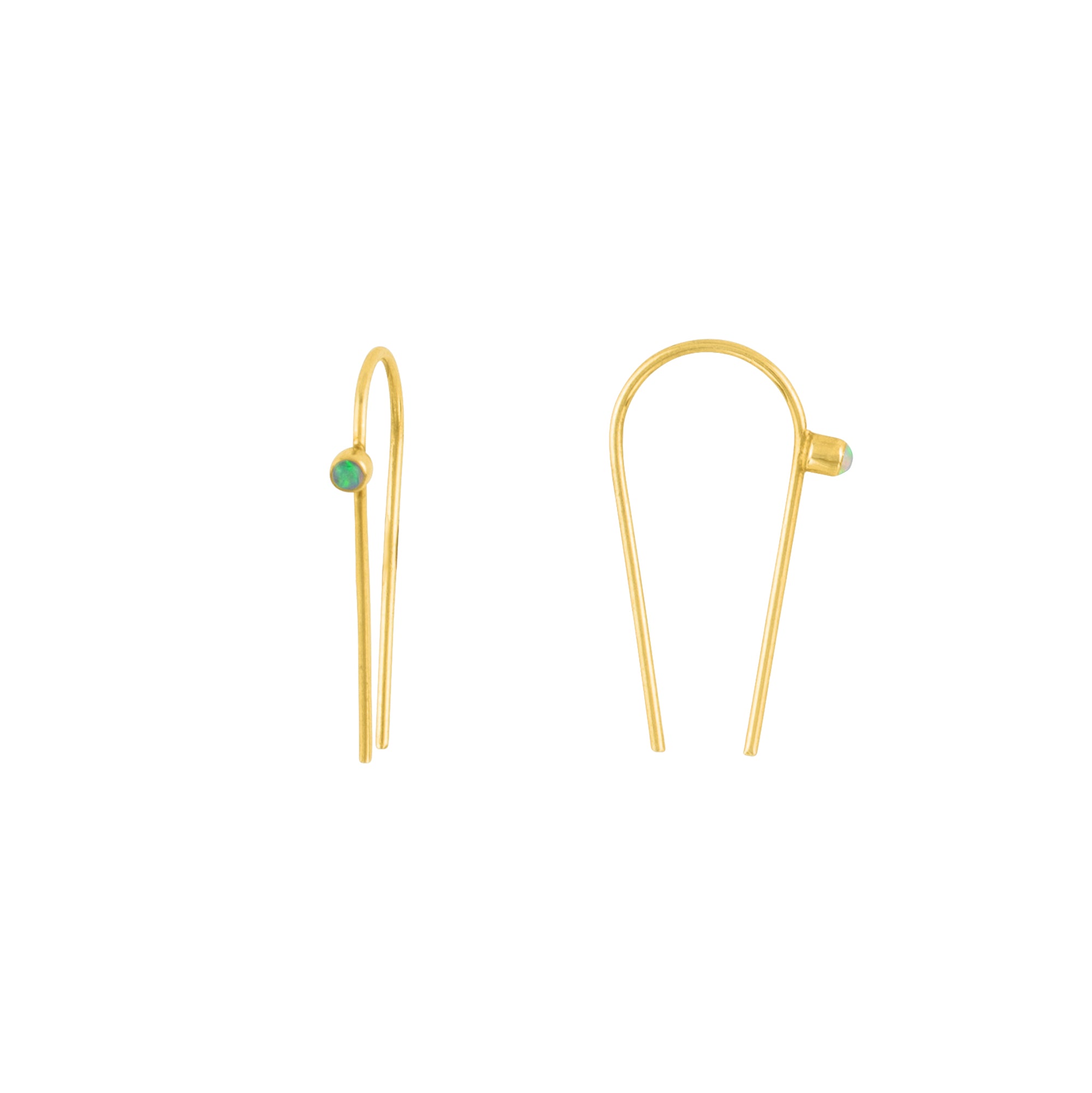 You're Hooked Earrings in Opal and Gold