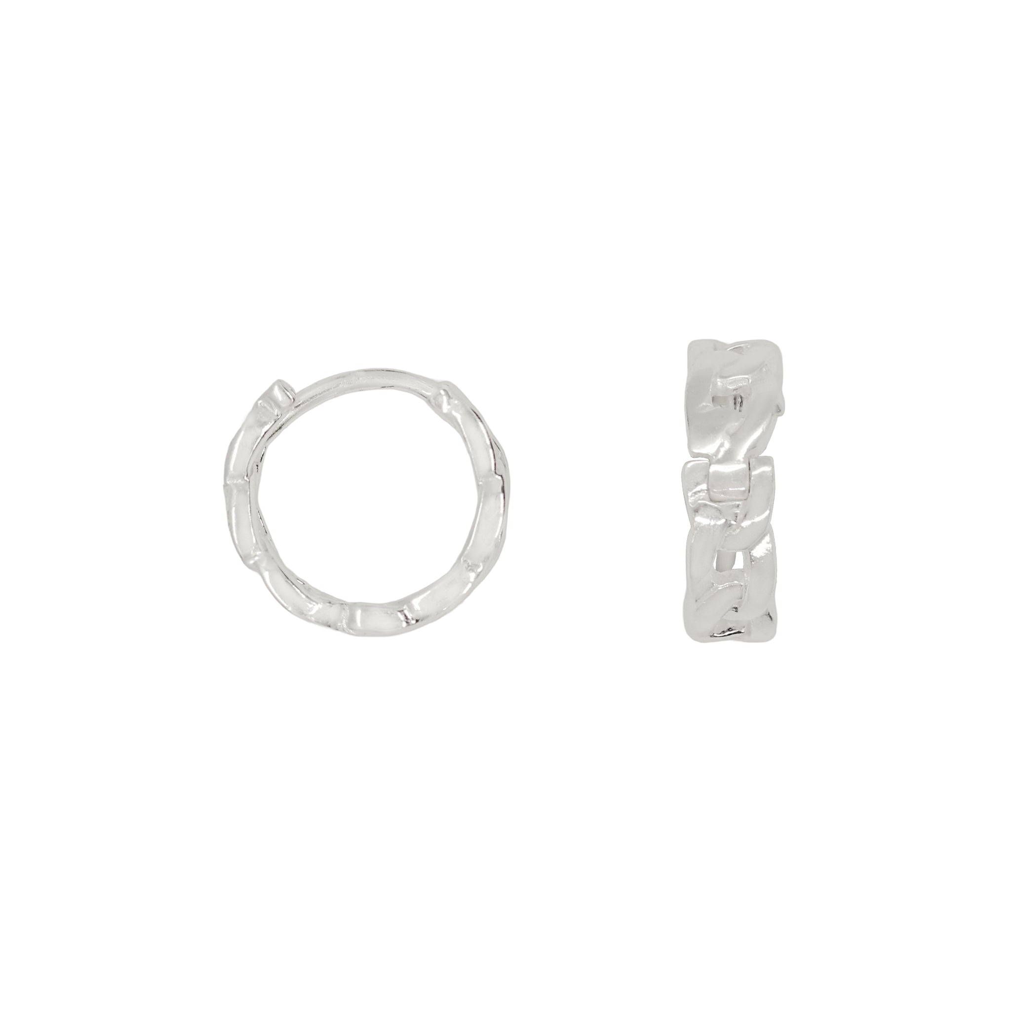 Chain Clicker Huggies in Silver