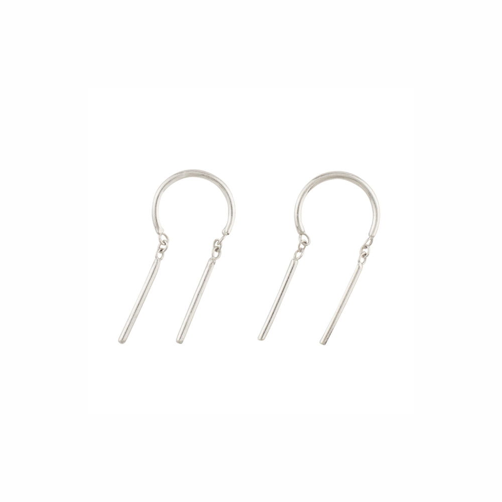 Tiny Dancer Threaders in Silver - 3/4"