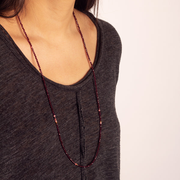 Red Sky at Night Stone Strand Necklace The Good Collective