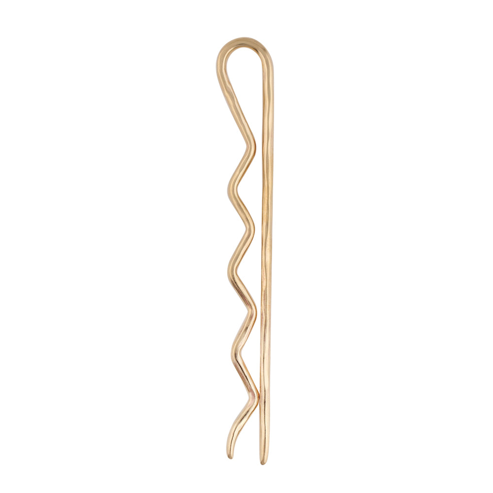 Hammered Bobby Hair Pin in Bronze - Large