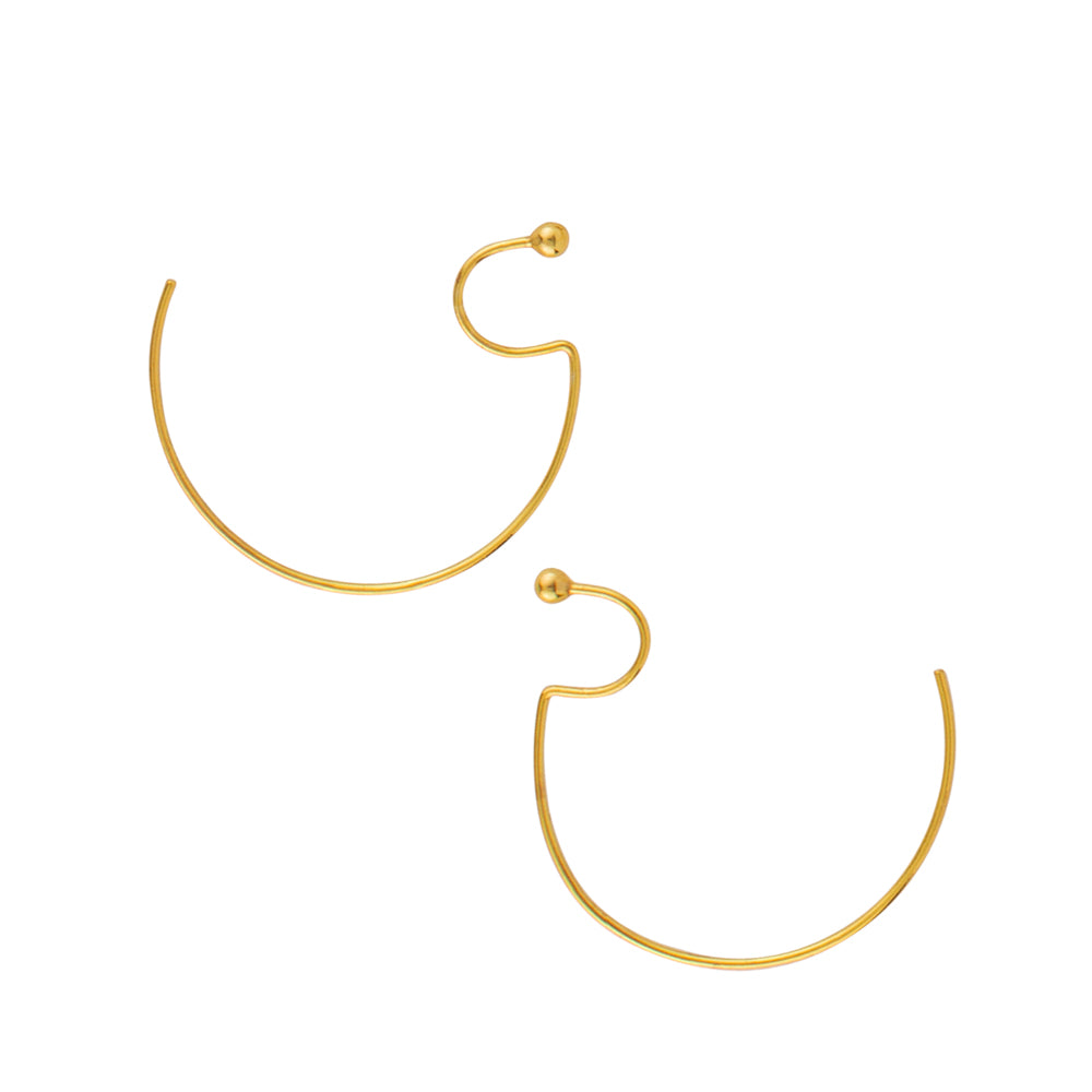 Illusion Threader Hoops - Gold - Large - FINAL SALE