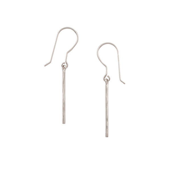 Simply Perfect Bar Earrings in Silver - 1 3/4"