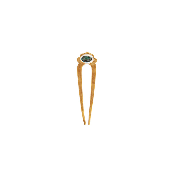 Emerald Protector Hair Pin in Bronze & Silver - Small  | Available to Ship June 3, 2024