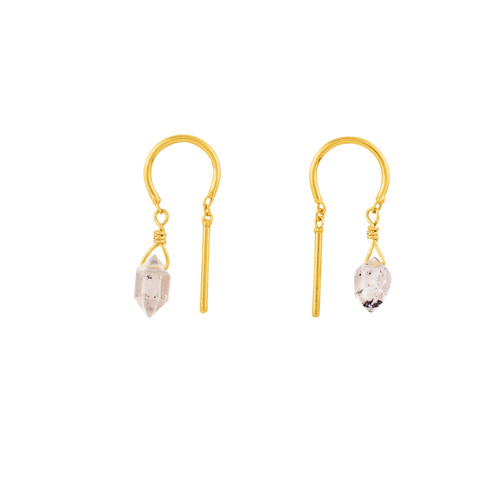 Herkimer Dancer Threaders in Gold - 3/4"