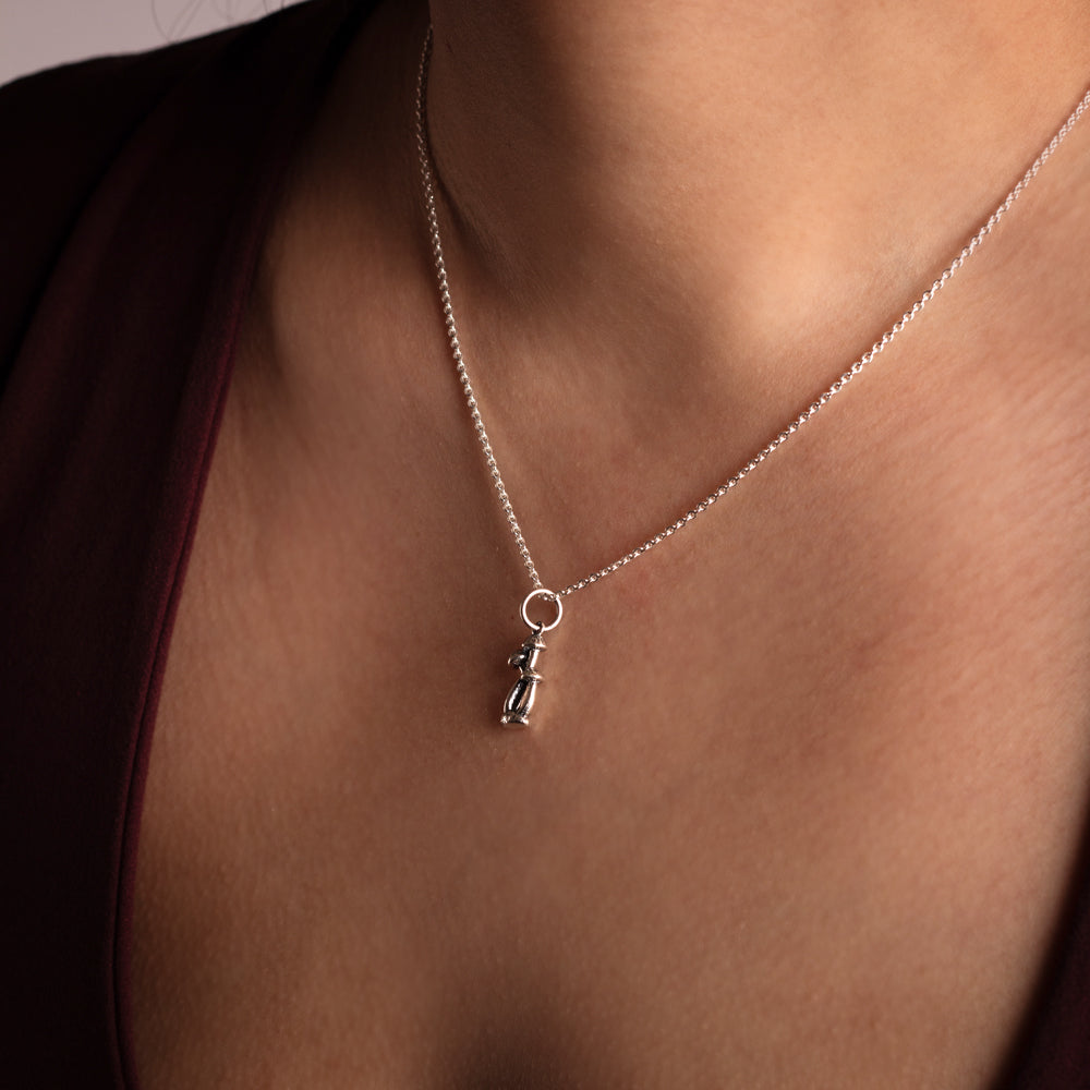 Magic Mushroom Necklace in Silver