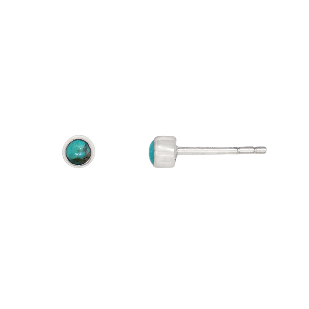 Venus Studs in Turquoise & Silver