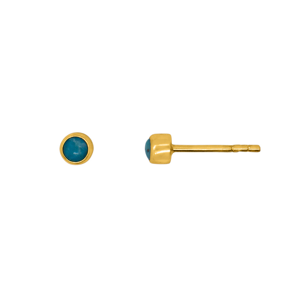 Venus Studs in Turquoise & Gold