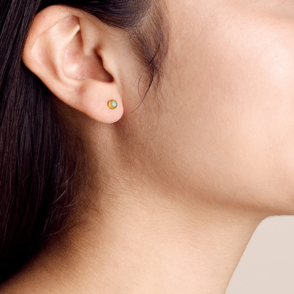Venus Studs in Turquoise & Gold