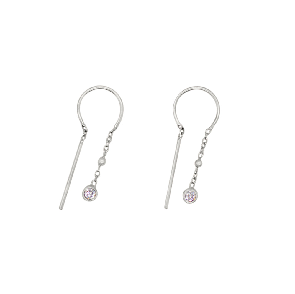 Stardust Dancer Threaders in Silver - Bottom Stone