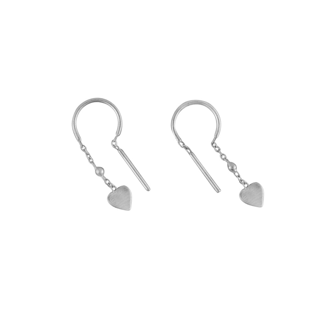 Little Piece of My Heart Threaders in Silver | Available to Ship August 20, 2025