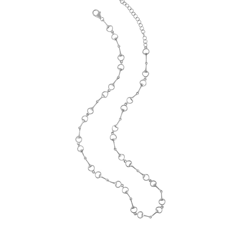 Snaffle Bit Chain Necklace in Silver