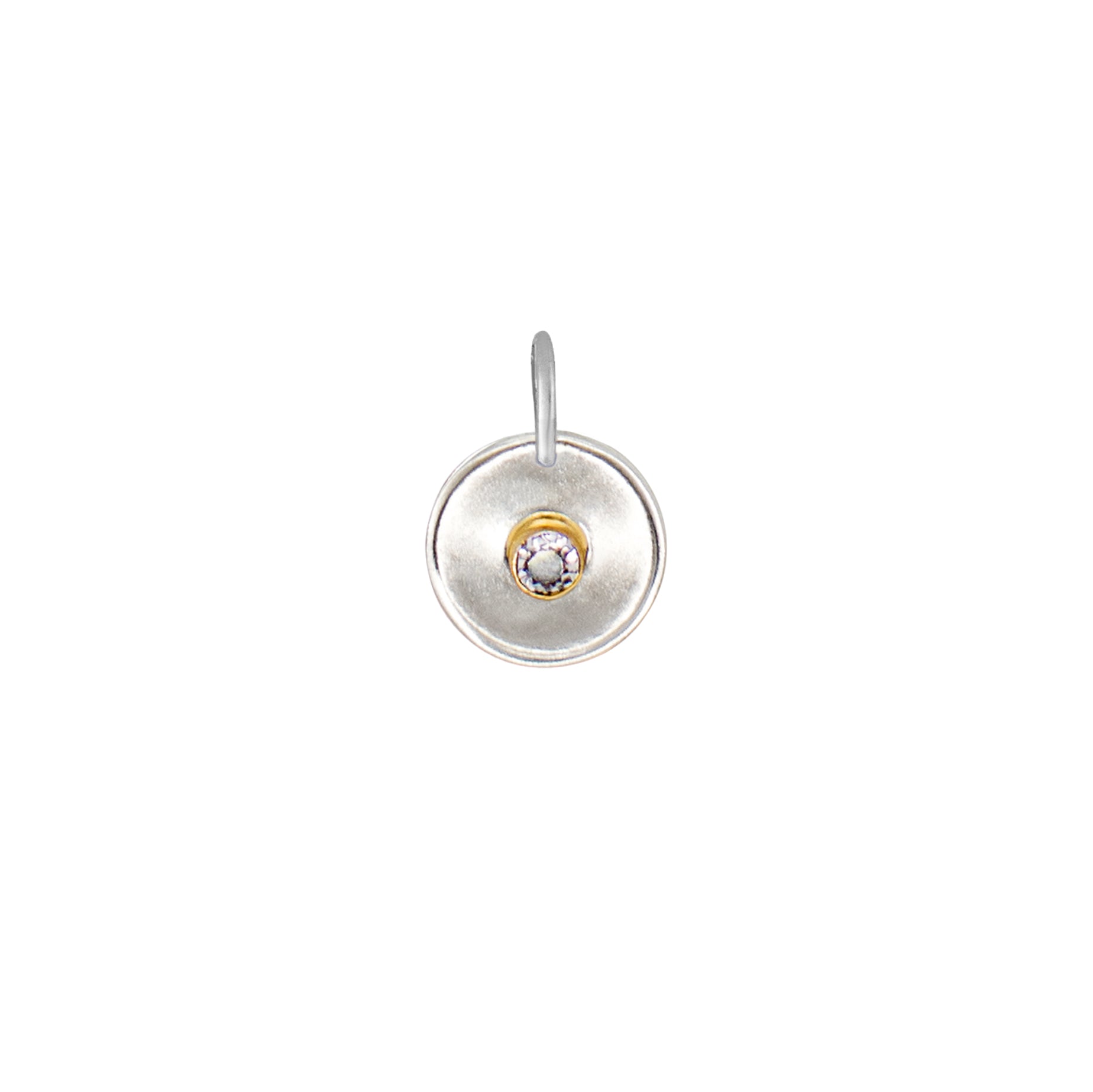 Natural Talent Birthstone Charm Pendant in Silver - April/ Clear Quartz | Available to Ship June 12, 2026