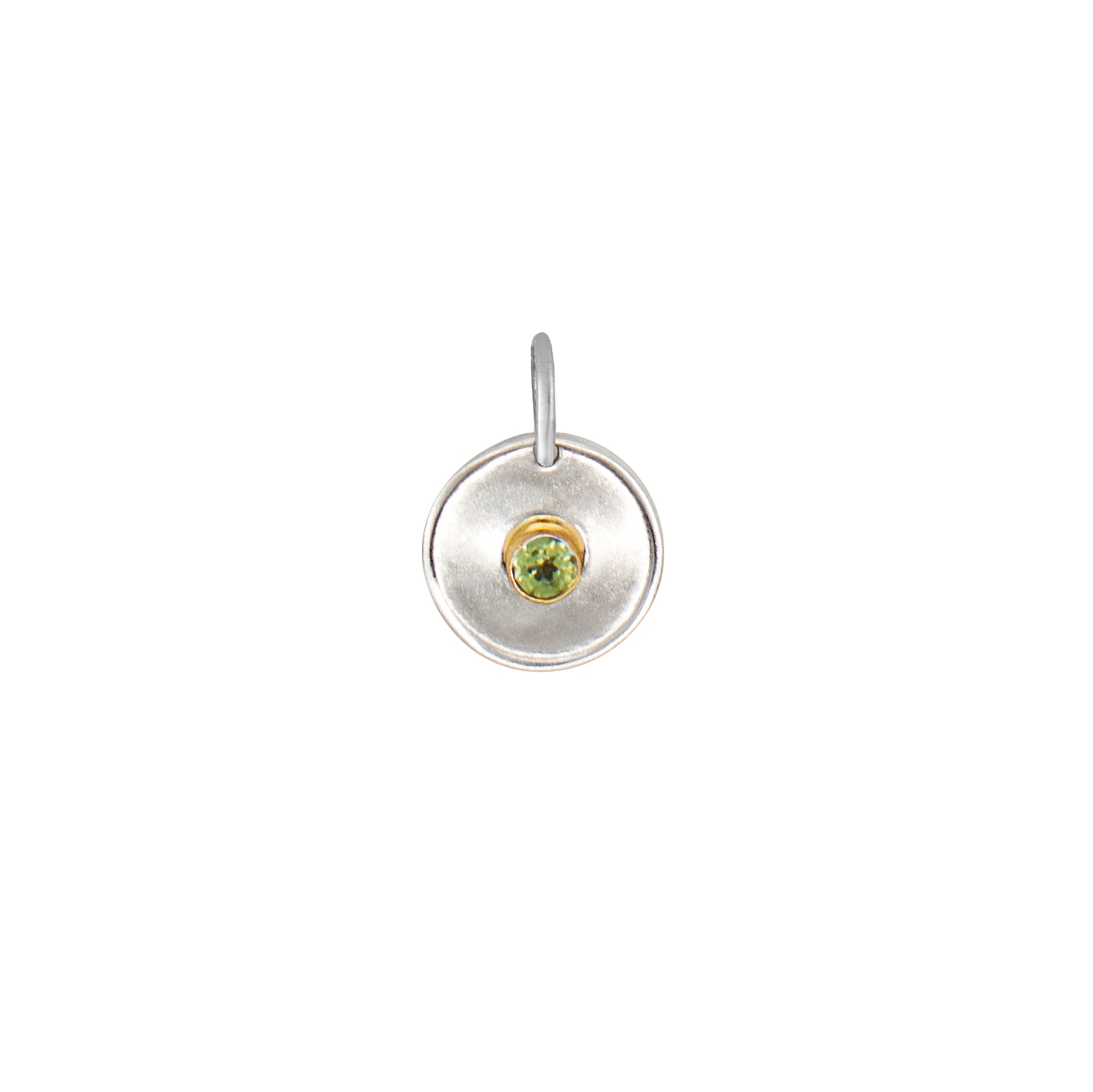 Natural Talent Birthstone Charm Pendant in Silver - August/ Peridot
