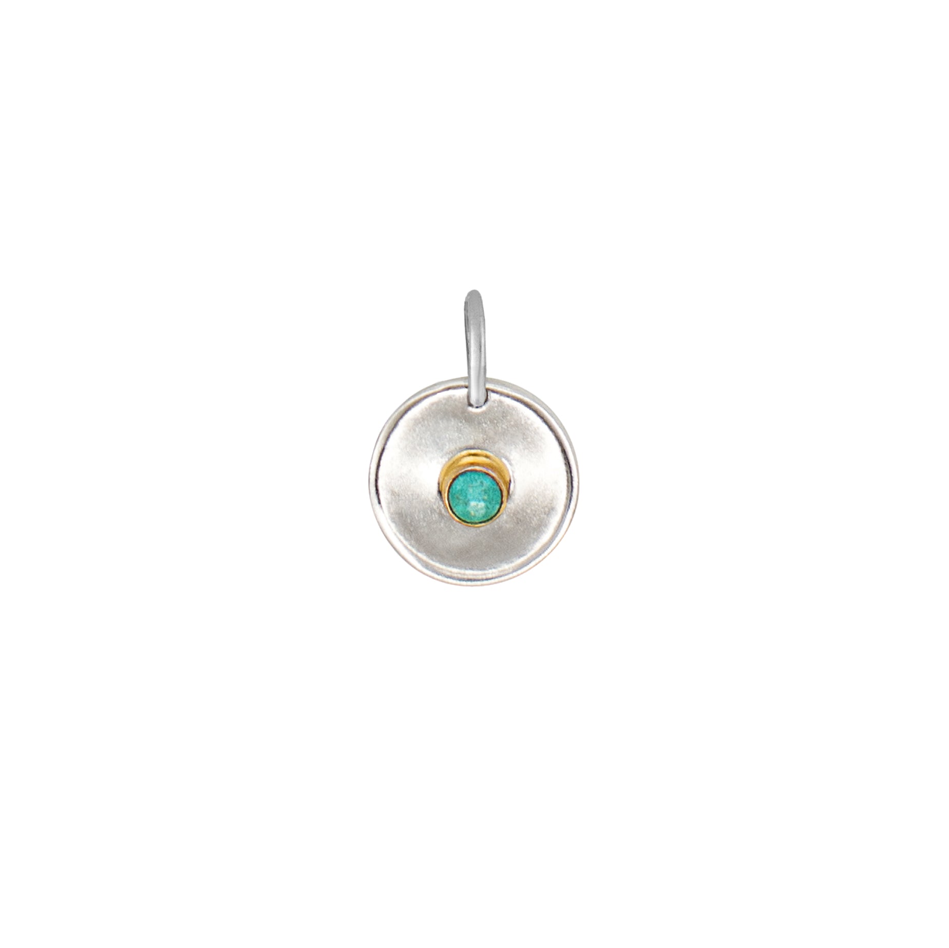 Natural Talent Birthstone Charm Pendant in Silver - December/ Turquoise