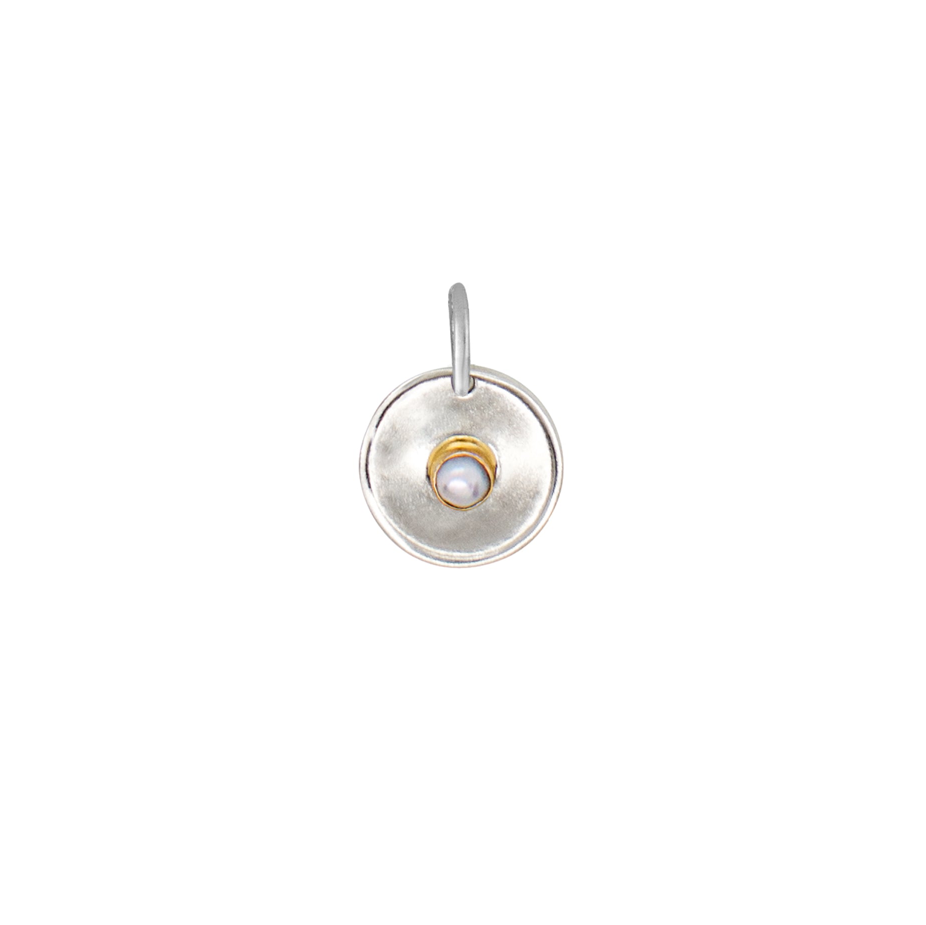 Natural Talent Birthstone Charm Pendant in Silver - June/ Pearl