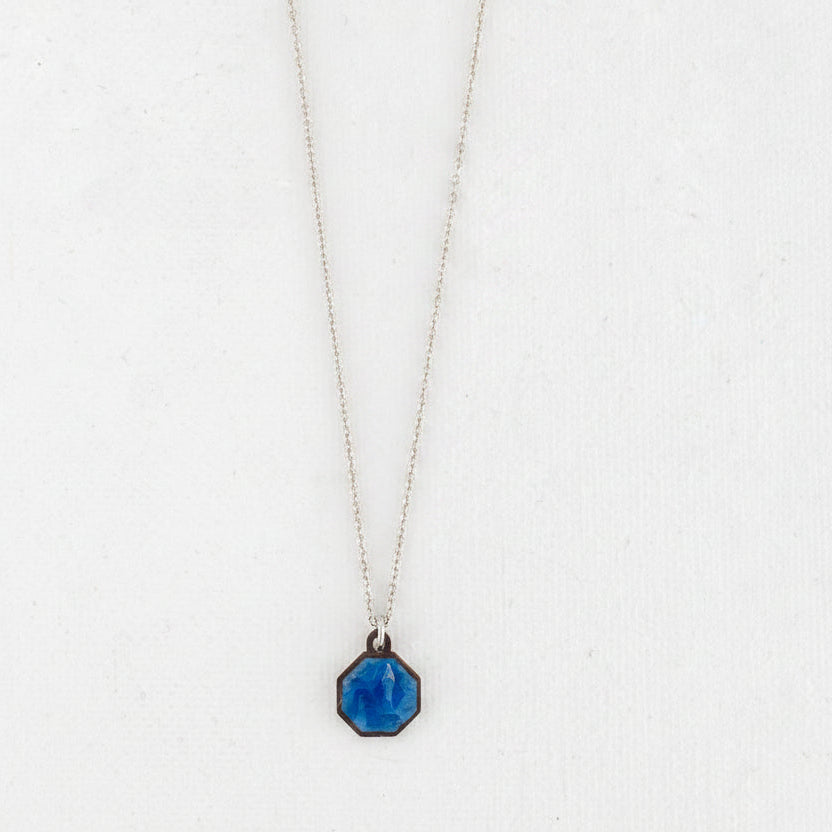 Vintage Medal Lourdes Blue Enamel v82