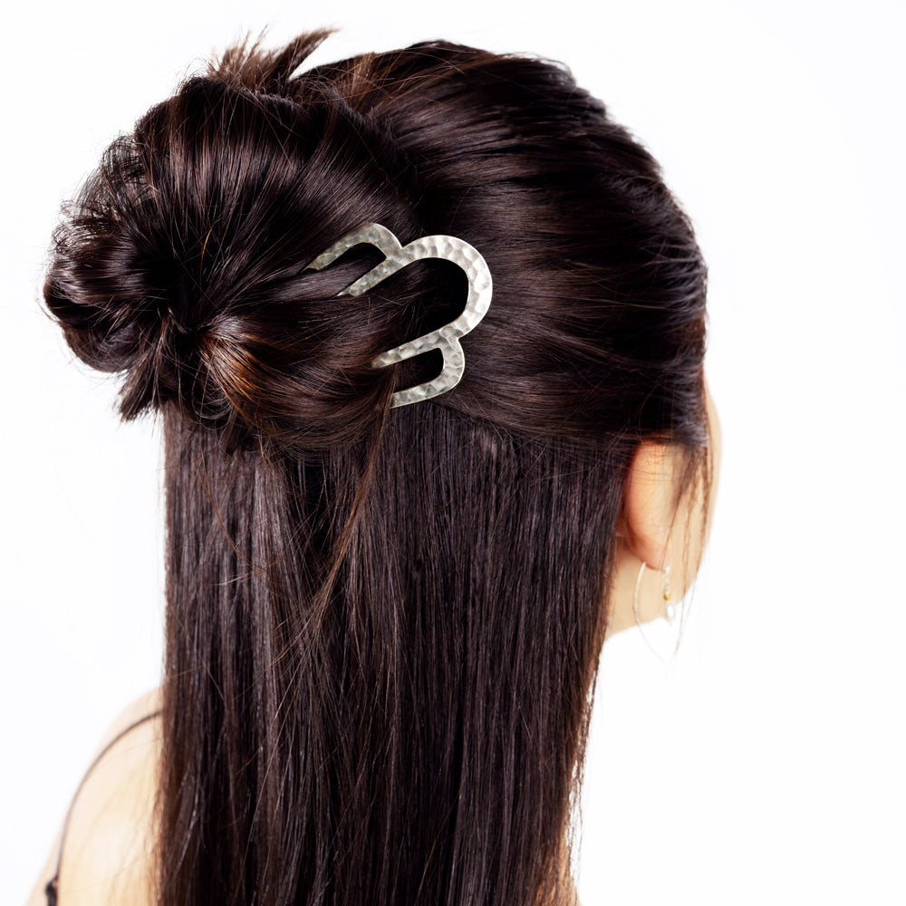 Arc Trio Hair Fork in Silver