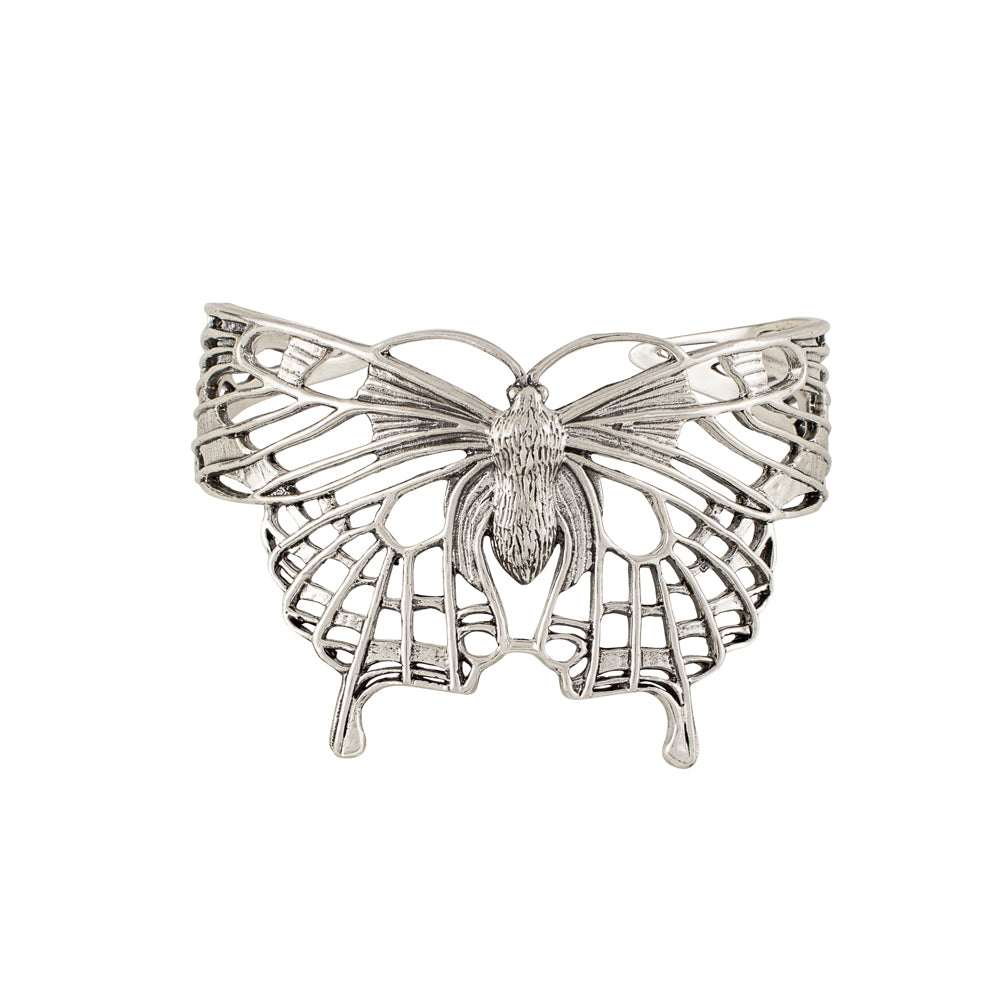 Ride the Wind Butterfly Cuff in Silver