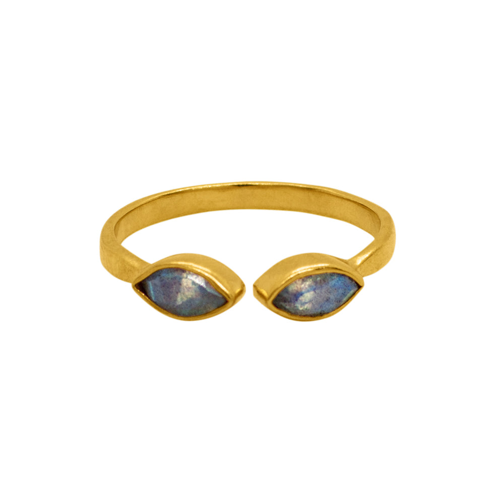 The Eyes Have It Stacker Ring in Labradorite & Gold