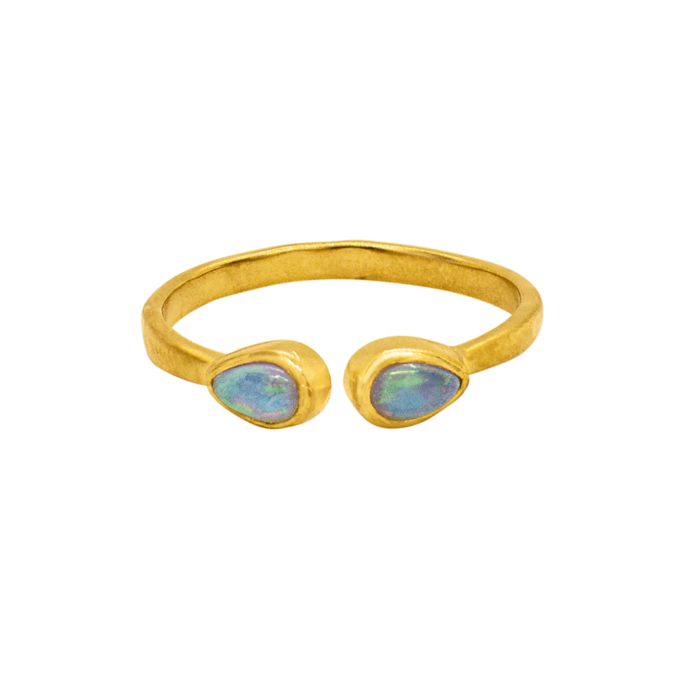 The Eyes Have It Stacker Ring in Opal & Gold