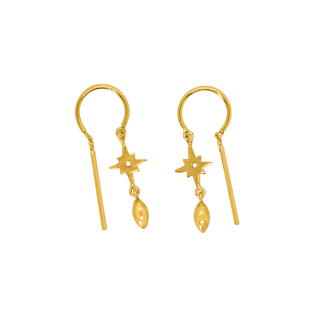 Starry Dancer Threaders in Gold