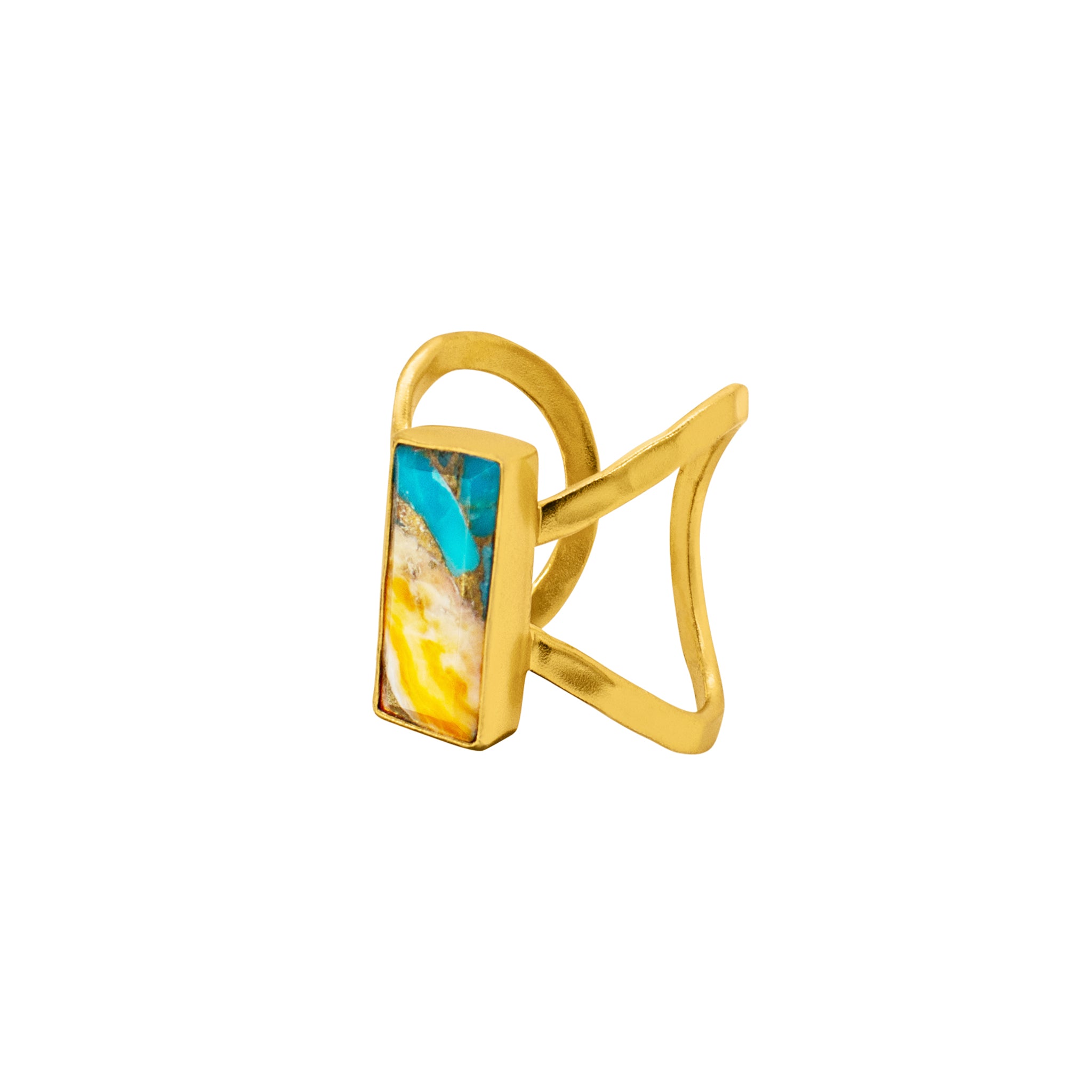 Infinity Turquoise Ring in Gold