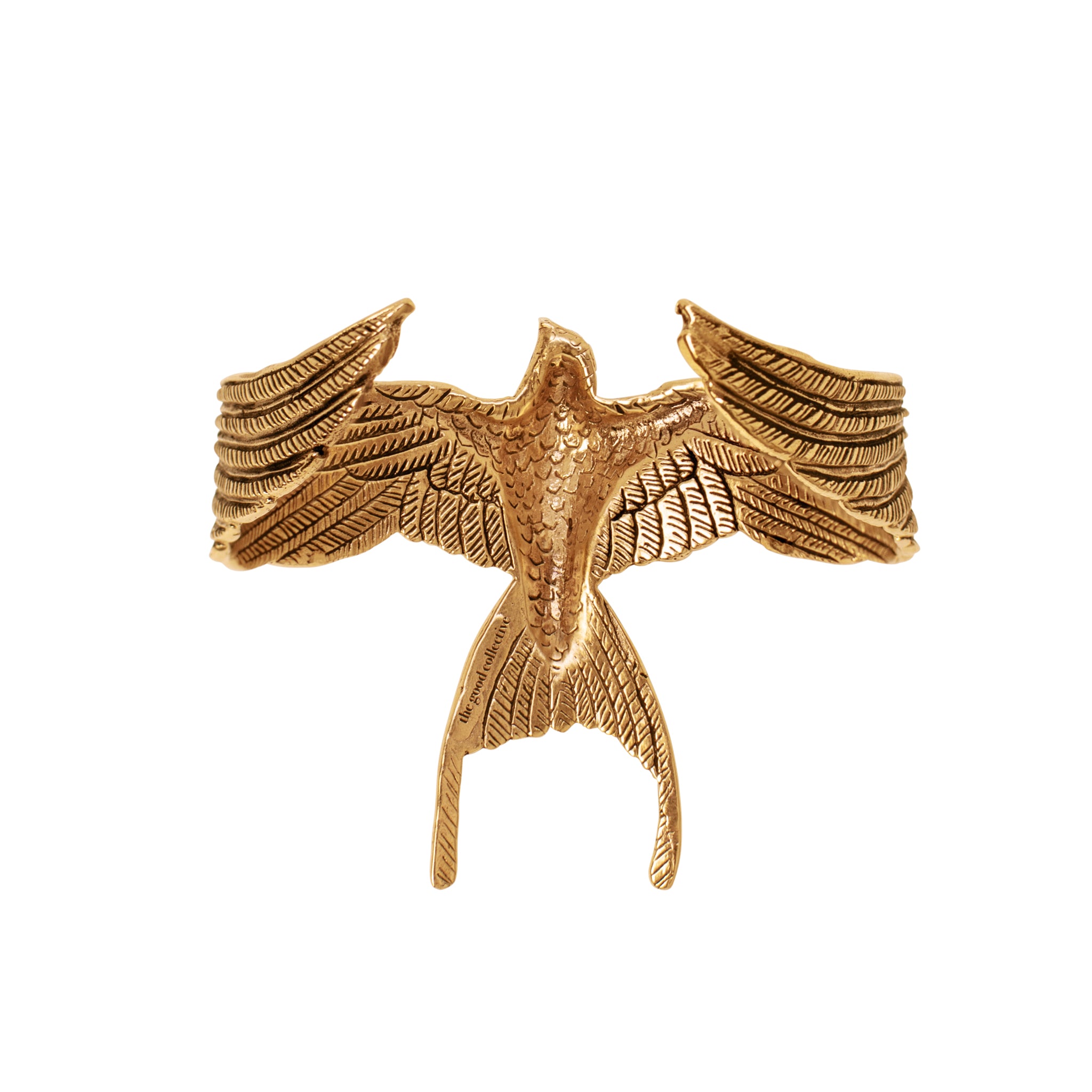 Barn Swallow Cuff in Bronze with Silver Accents