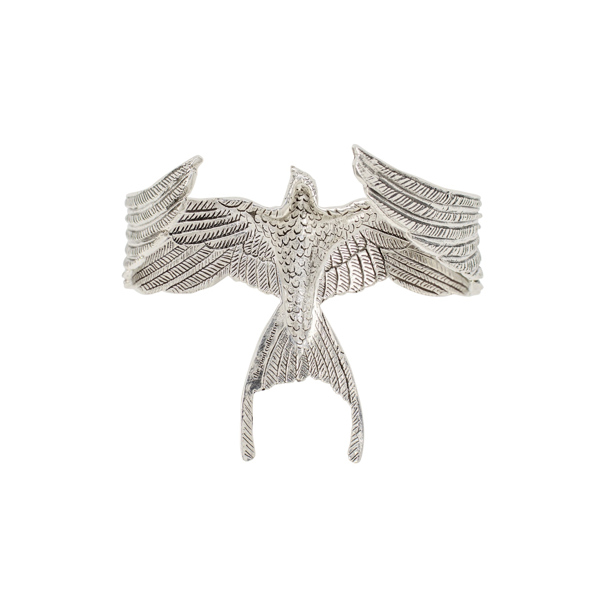 Barn Swallow Cuff in Silver with Bronze Accents