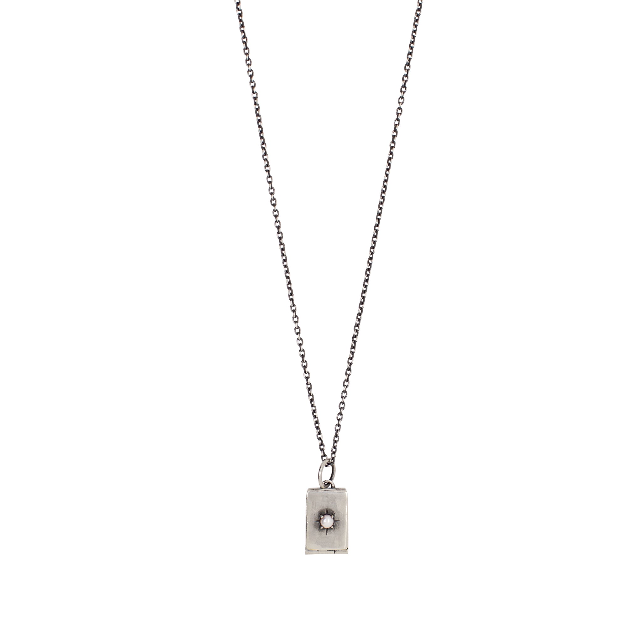 North Star Locket Necklace in Pearl