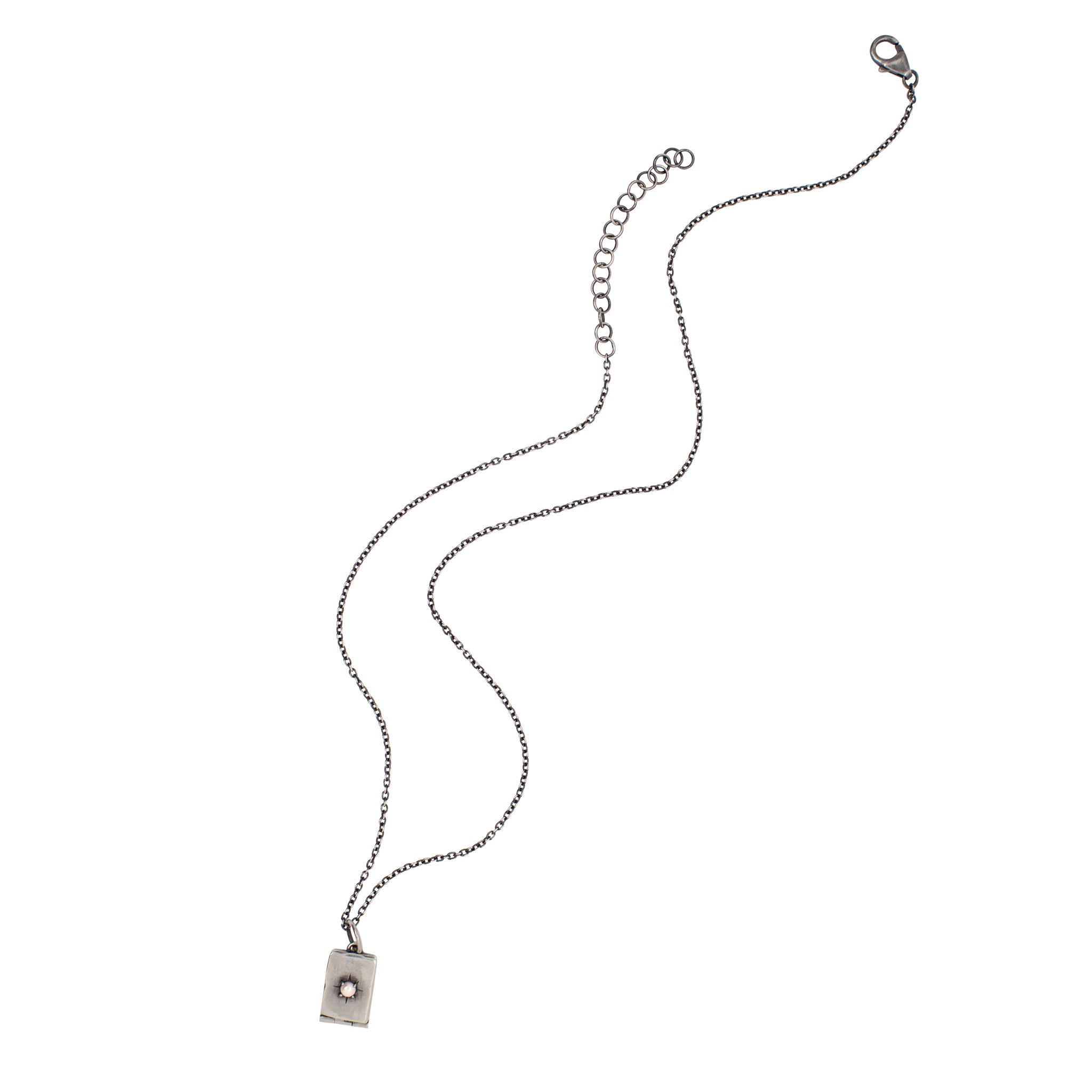North Star Locket Necklace in Pearl