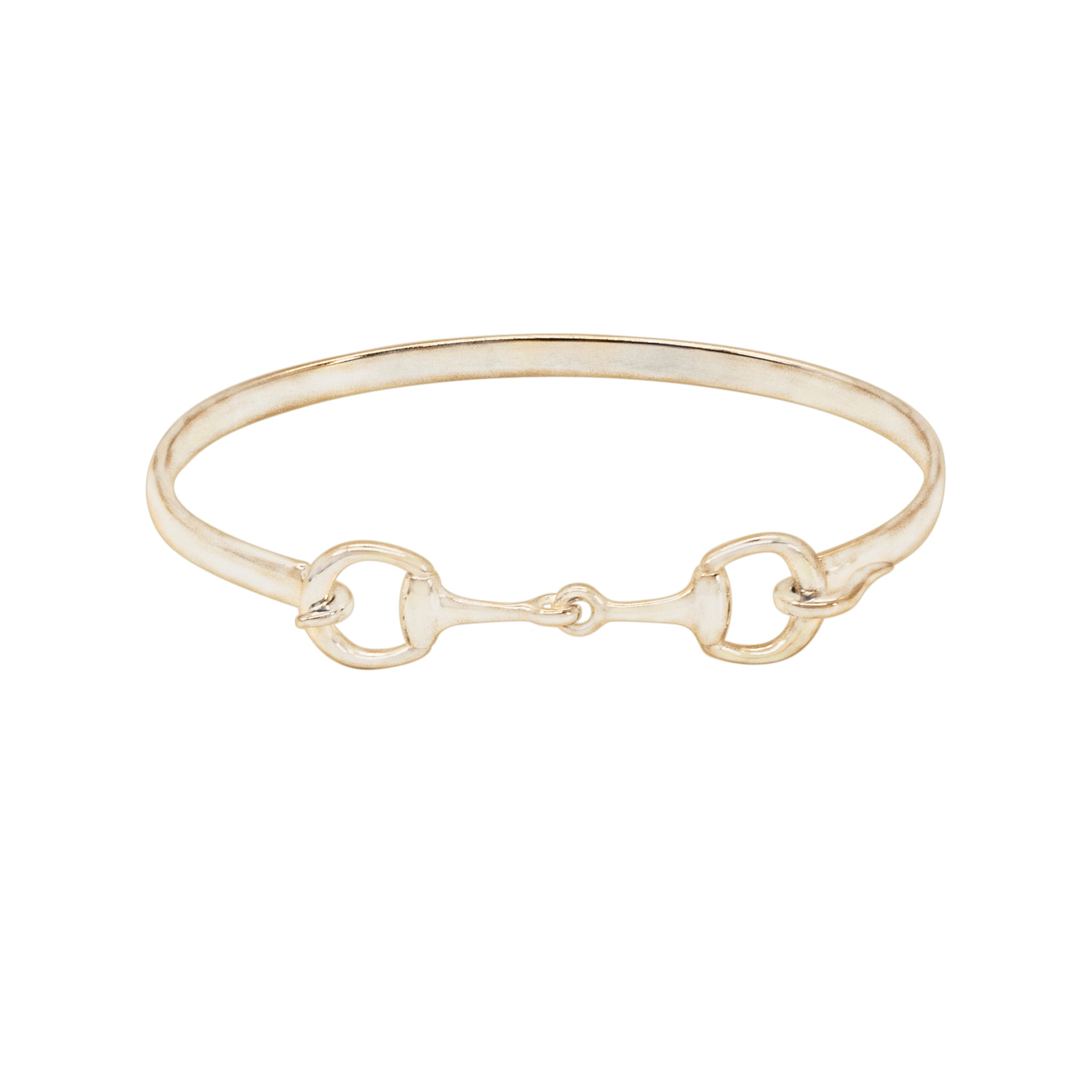 Snaffle Bit Bracelet in Bronze with Silver Flash Plate