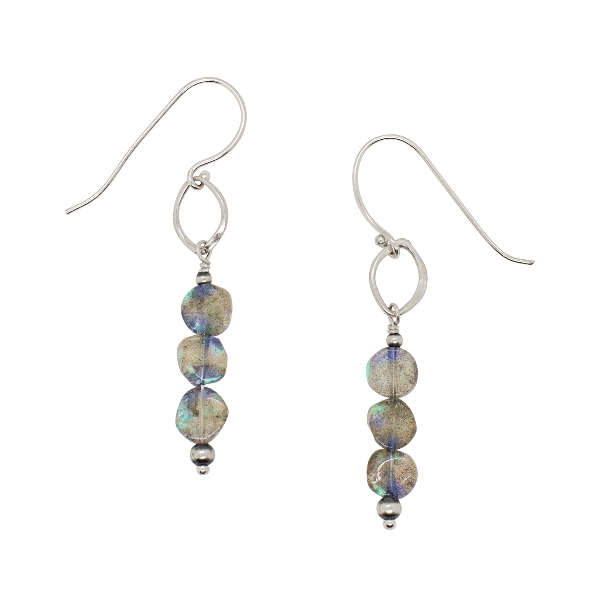 Moons in Orbit Earrings in Labradorite