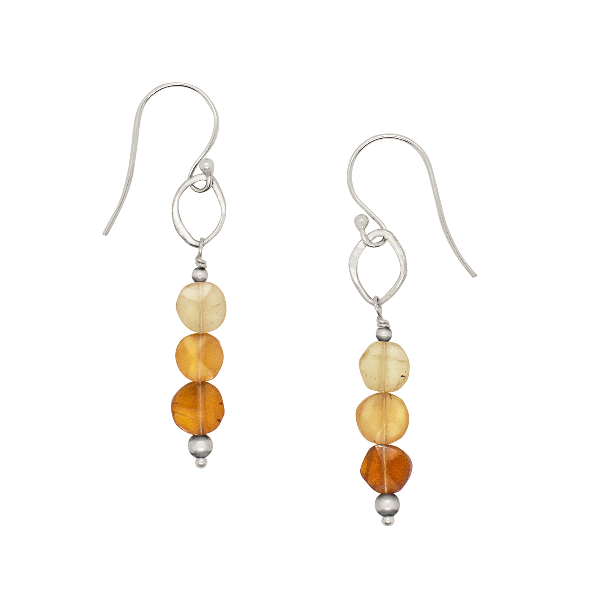 Moons in Orbit Earrings in Hessonite