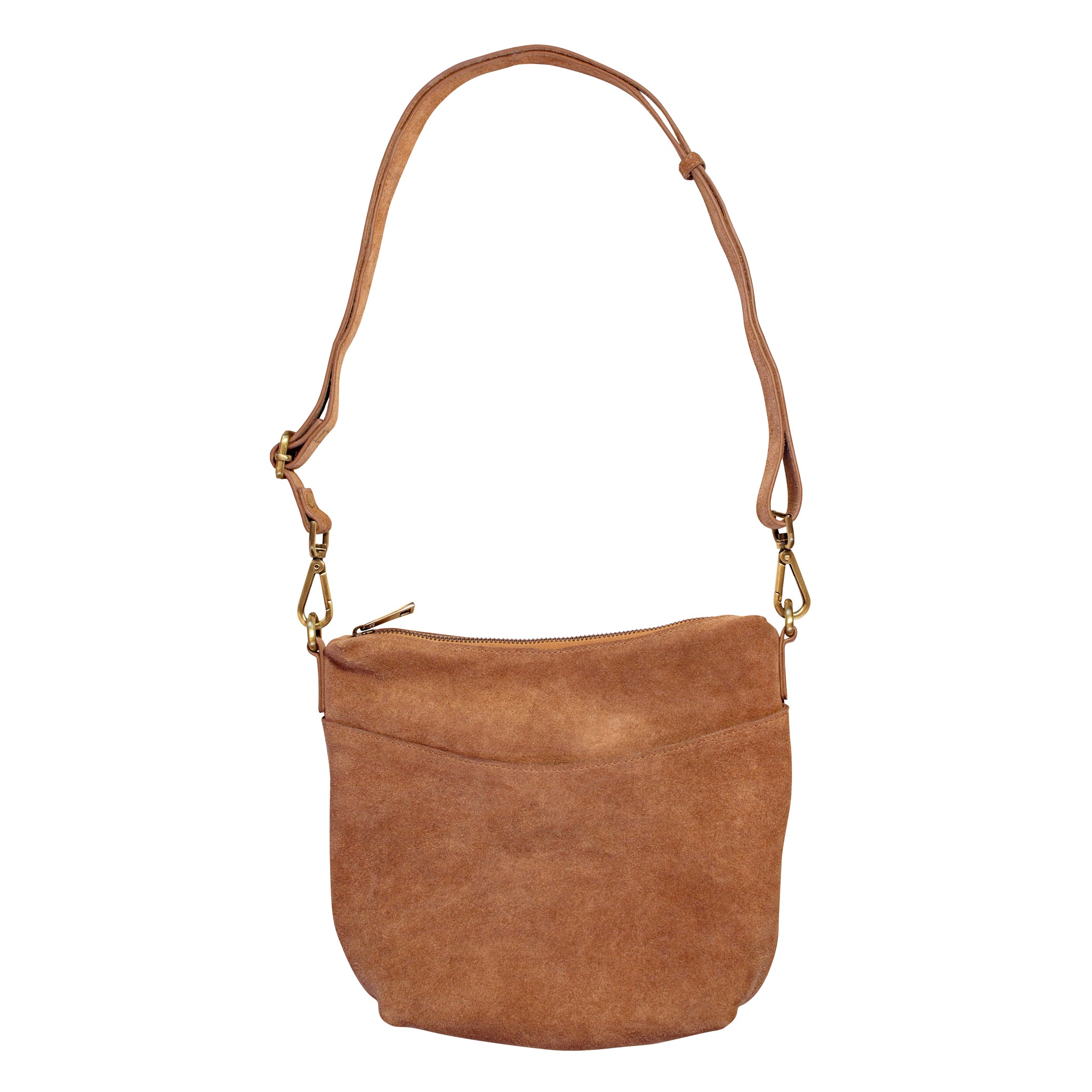 Go Anywhere Bag in Chestnut Suede