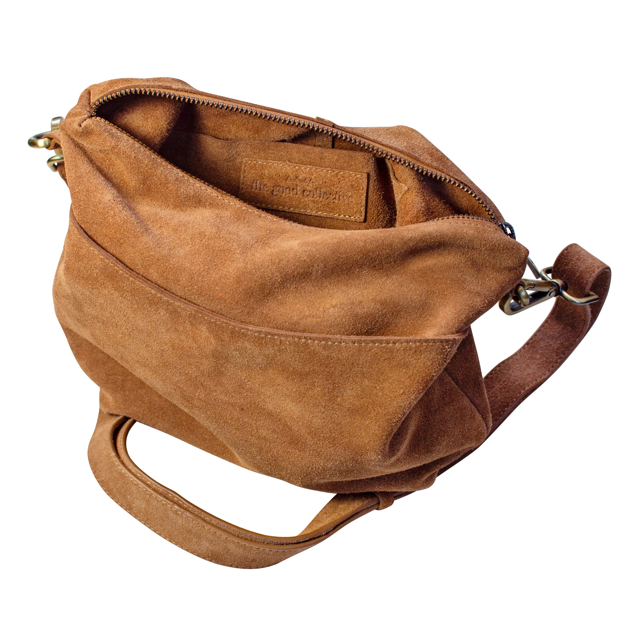 Go Anywhere Bag in Chestnut Suede