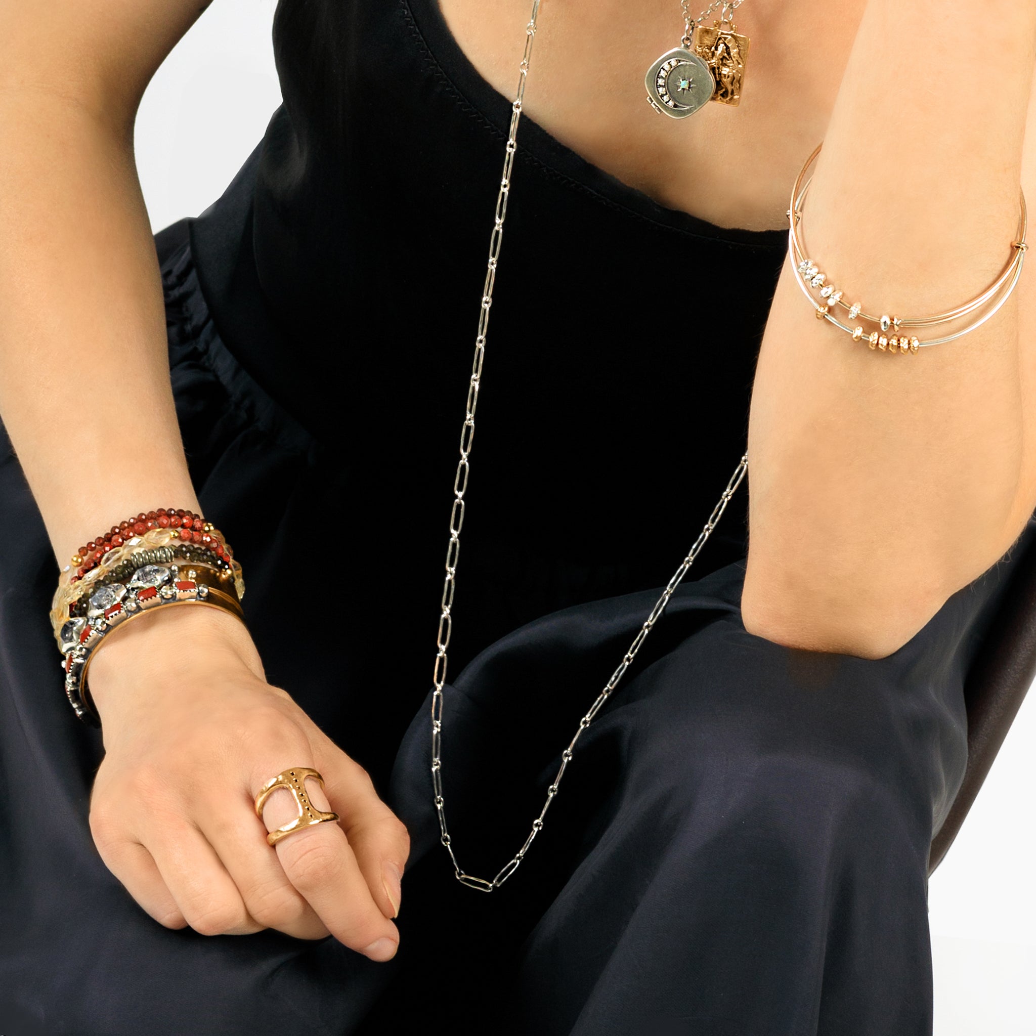 Stone Bonfire Cuff in Jasper