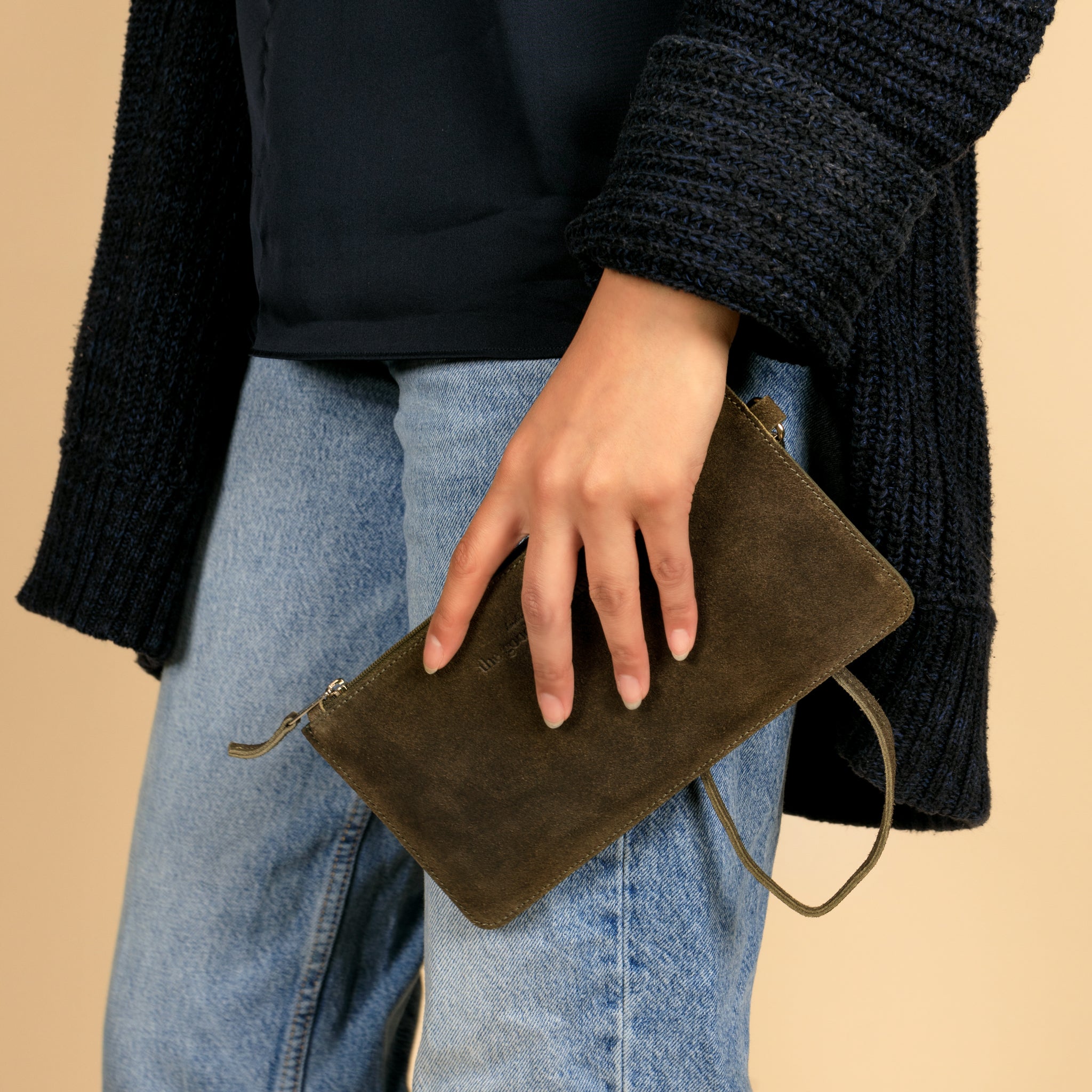 Suede Go Bag in Olive | Available to Ship November 14, 2025