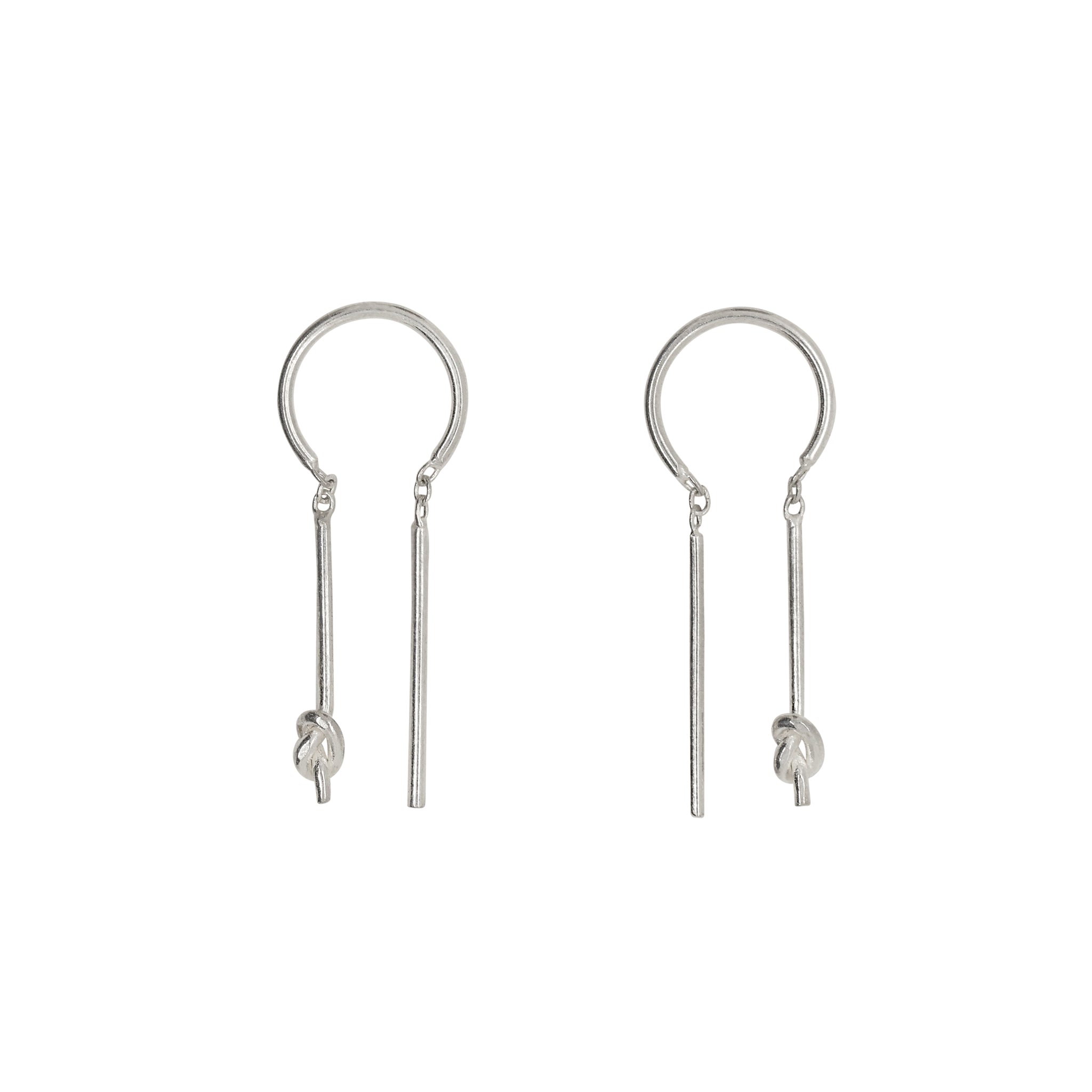 Feeling Knotty Dancer Threaders in Silver - 1 1/8" L