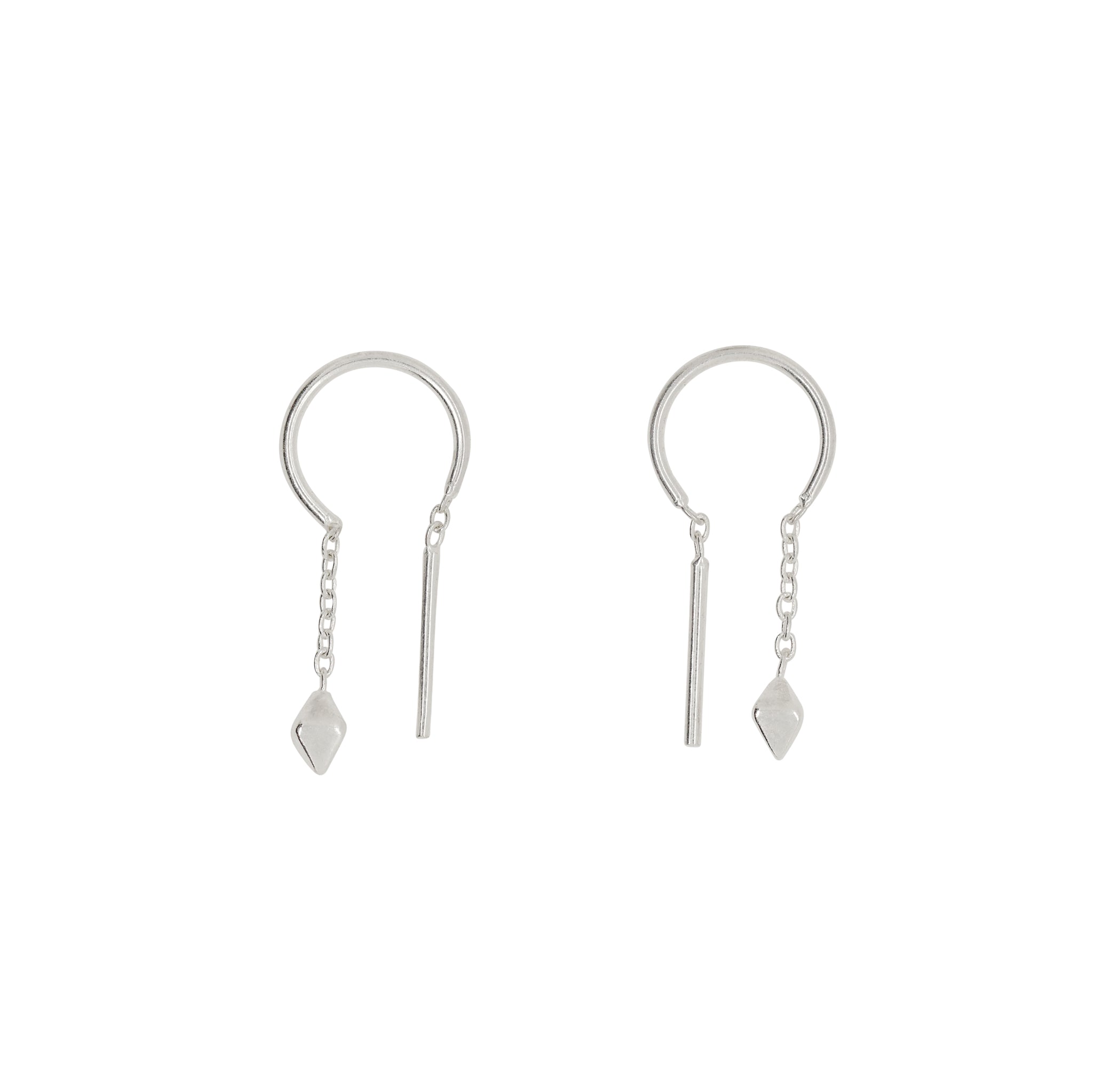 Pretty Prism Dancer Threaders in Silver - 3/4" L