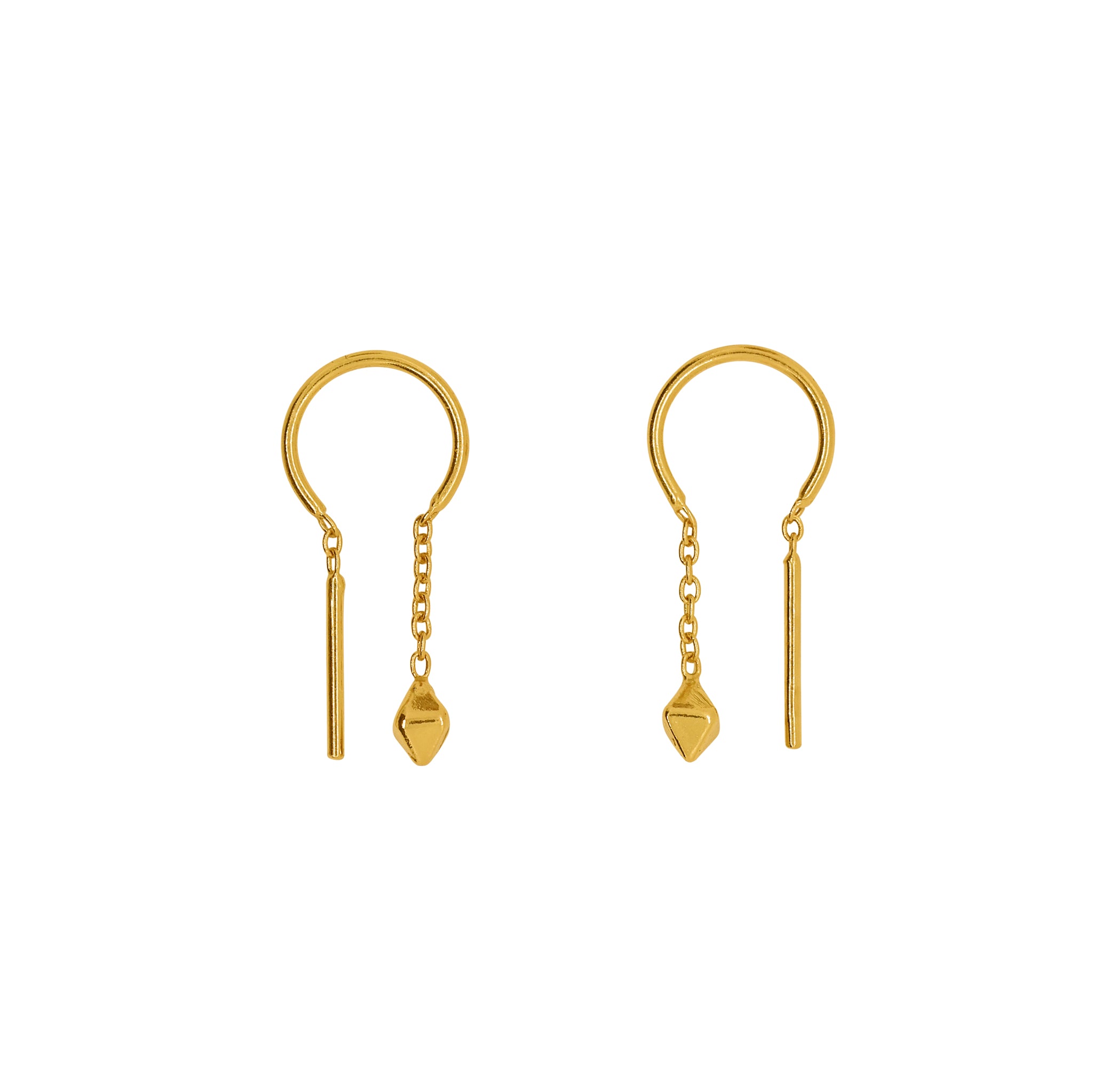 Pretty Prism Dancer Threaders in Gold - 3/4" L