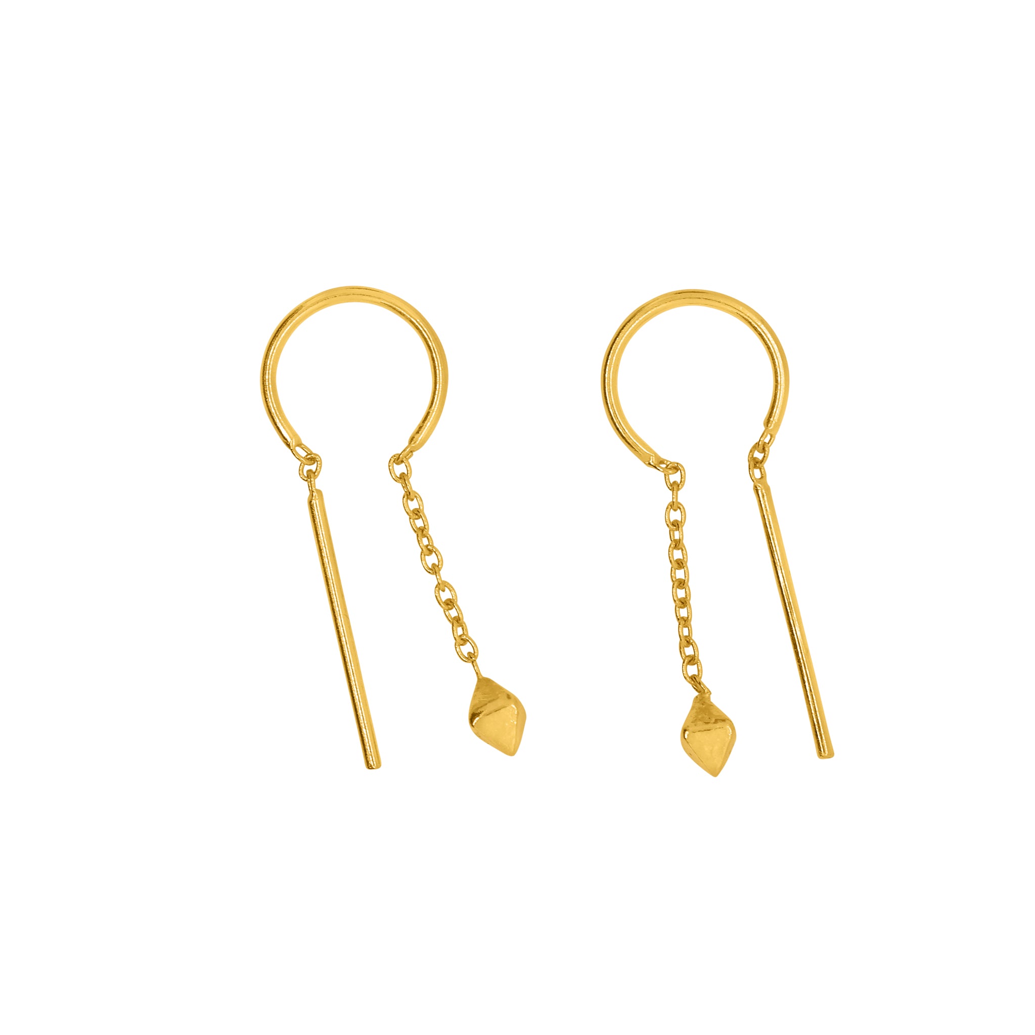 Pretty Prism Dancer Threaders in Gold - 1 1/8" L.